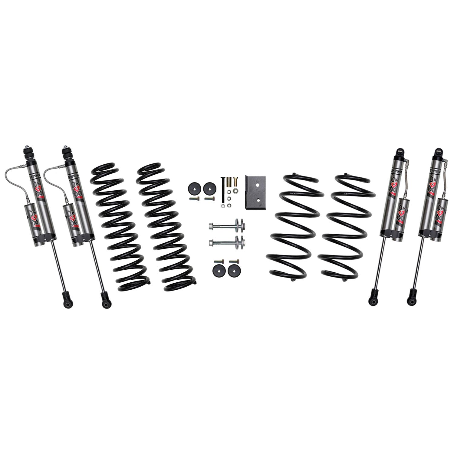 Skyjacker TJ30BKX - 3 Inch Suspension Lift System With ADX 2.0 Remote Reservoir Shocks 97-06 Jeep Wrangler TJ