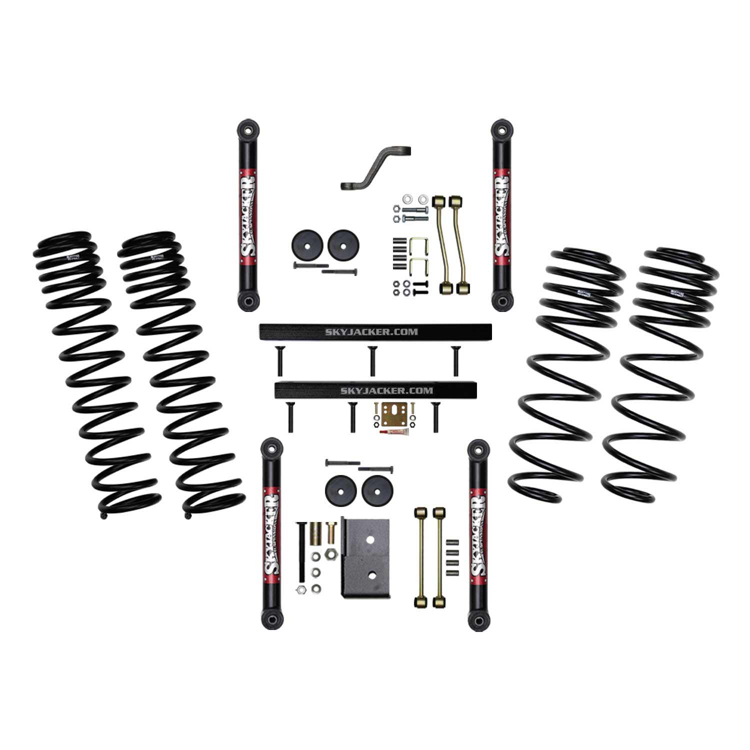 Skyjacker TJ403BLT - 4 Inch Component Box With Dual Rate Long Travel Coil Springs with Lower Links 03-06 Jeep Wrangler TJ