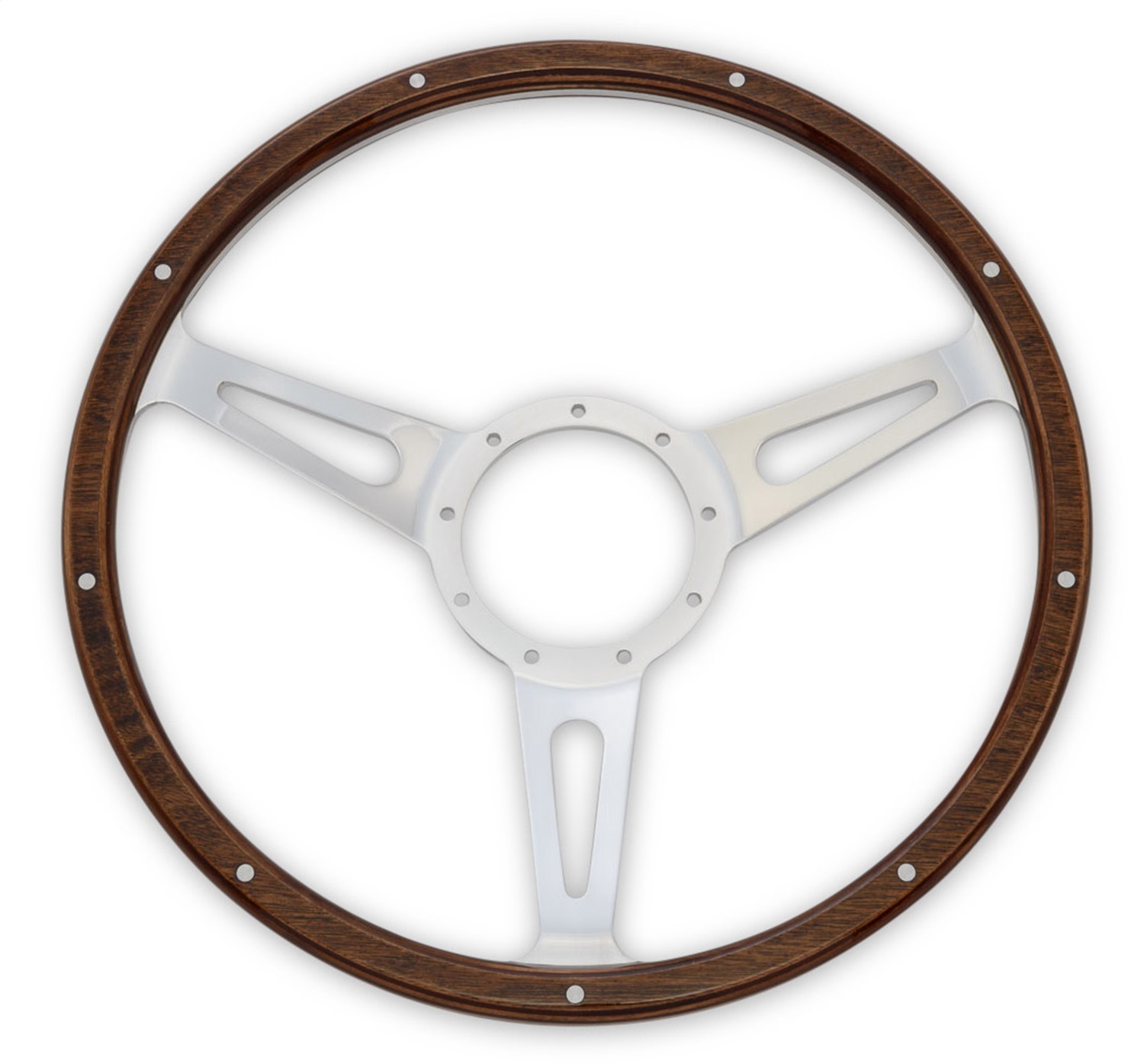 Scott Drake S1MS-3600-WG - Steering Wheel Corso Feroce Shelby Style Wood and Aluminum 15"