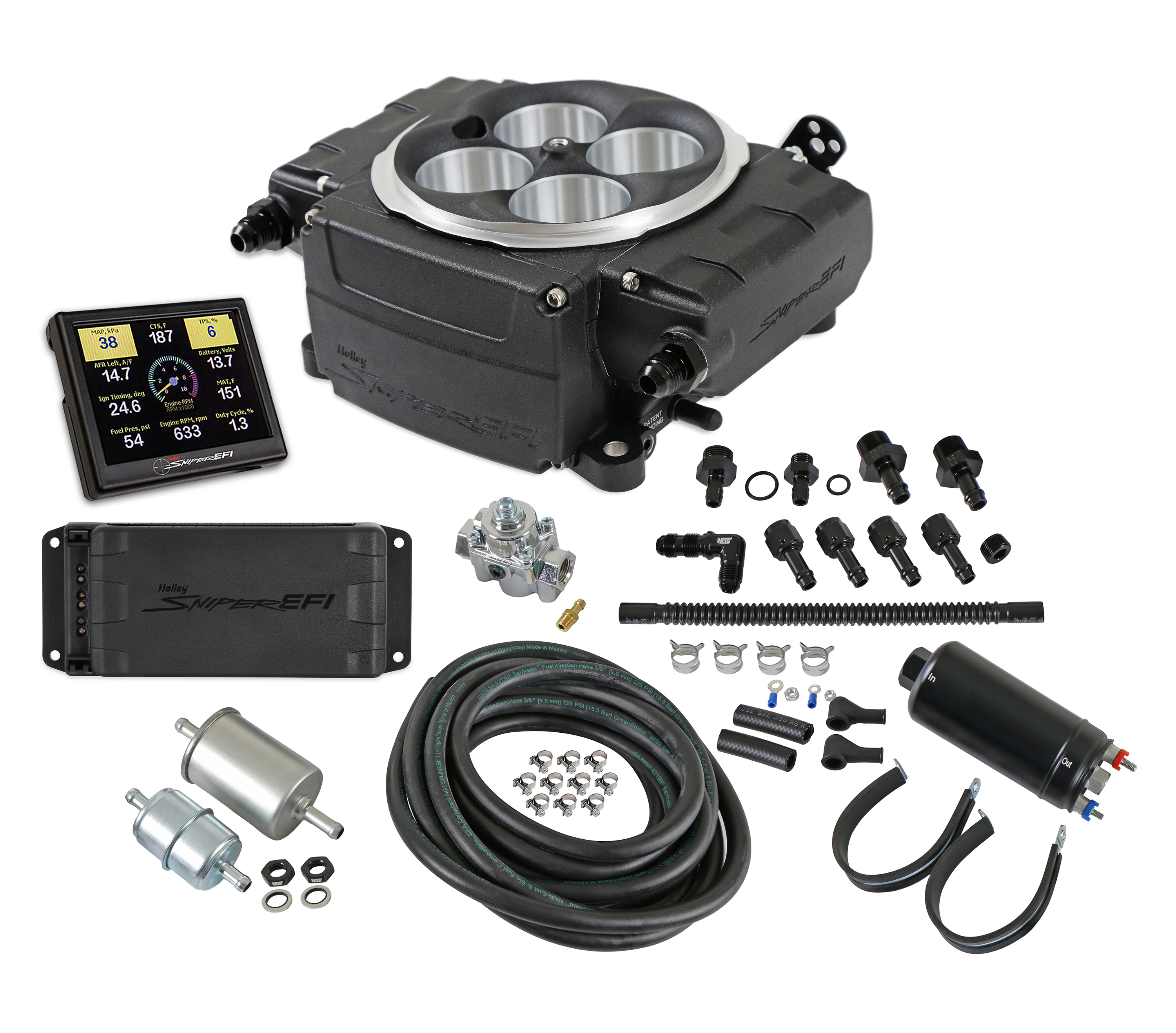 Sniper 550-511-3PK - Holley  2 EFI  - Black