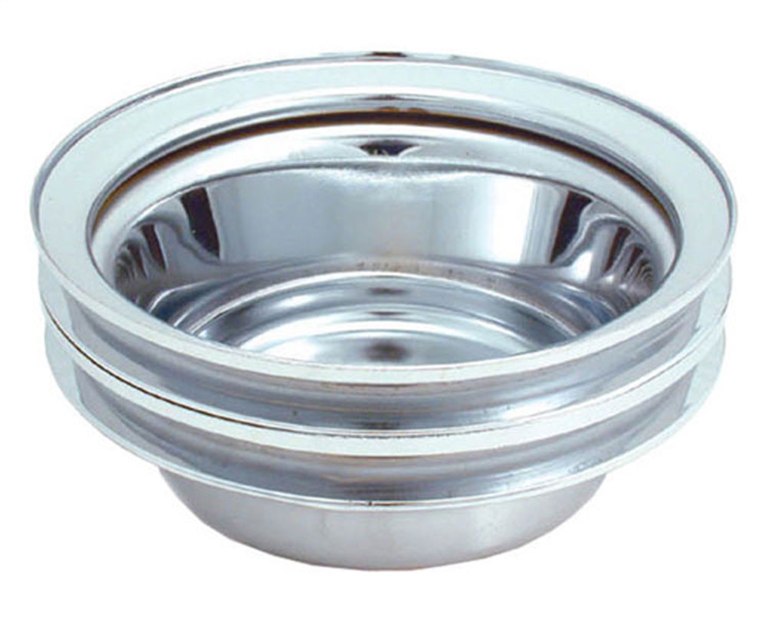 Spectre 4438 - SB Chevy (w/Long Water Pump) Double Lower Groove Crankshaft Pulley - Chrome