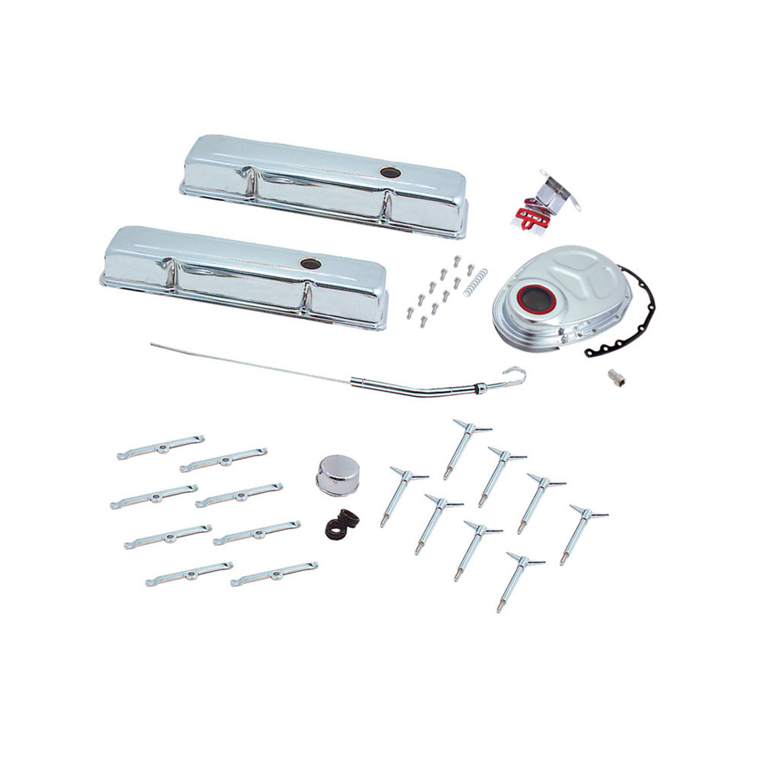 Spectre 5403 - SB Chevy Deluxe Engine Dress Up Kit (Short) - Chrome