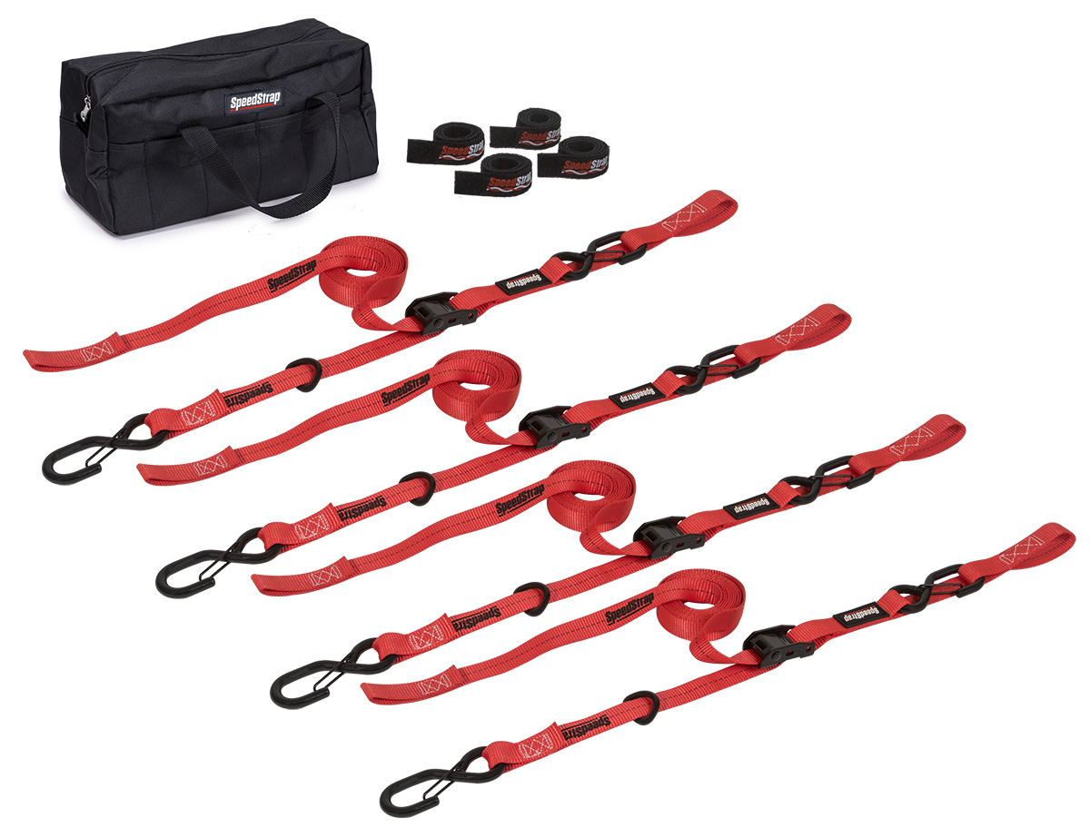 SpeedStrap 71763 - Motorcycle Tie-Down Kit Red