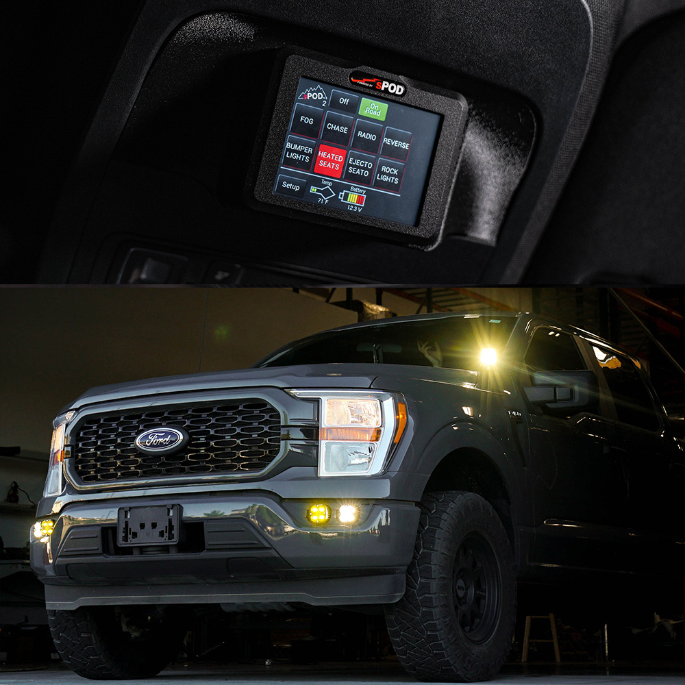 sPOD 870086 - Touchscreen BantamX Vehicle Kit - Ford 2021-On F-150; F-150 Raptor