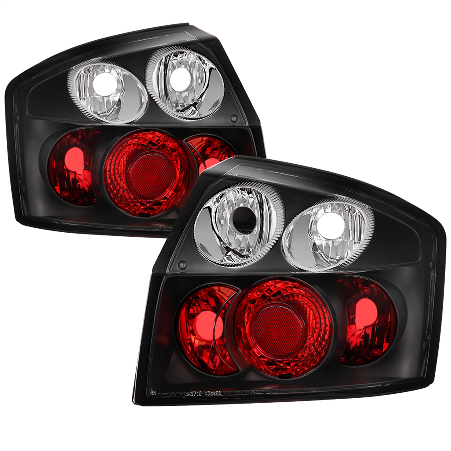Spyder 5000002 - 02-05 Audi A4 (Excl Convertible/Wagon) Euro Style Tail Lights - Black (ALT-YD-AA402-BK)