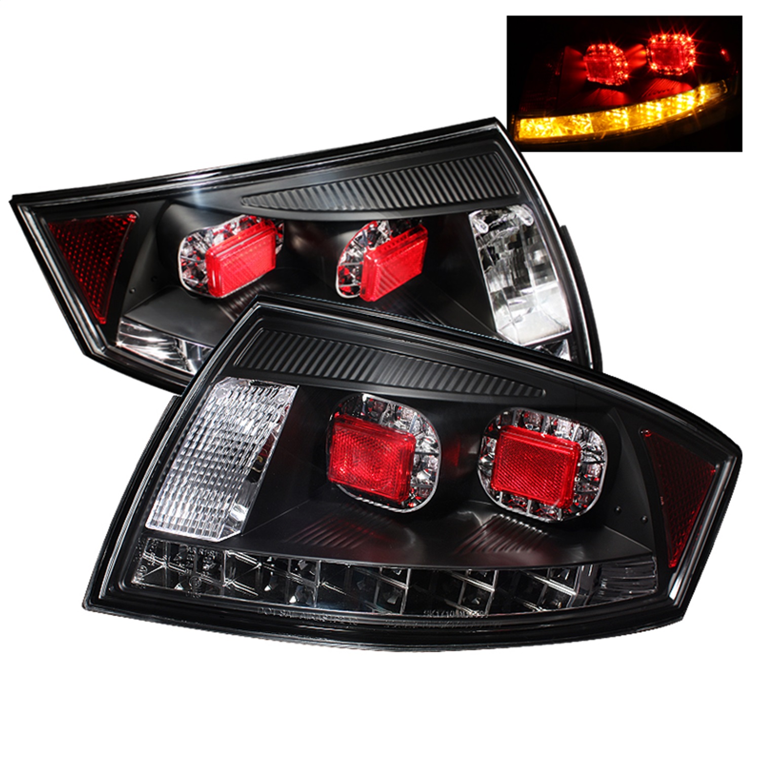 Spyder 5000422 - Audi TT 00-06 LED Tail Lights Black ALT-YD-ATT99-LED-BK