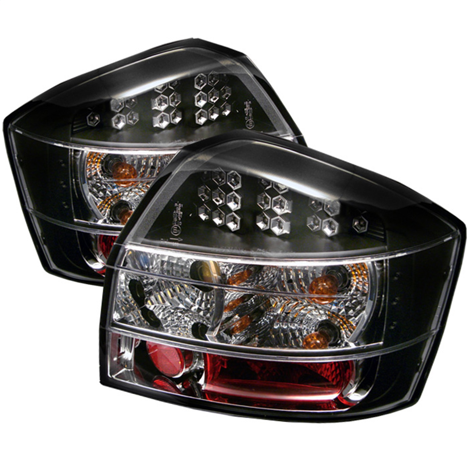 Spyder 5000026 - Audi A4 02-05 LED Tail Lights Black ALT-YD-AA402-LED-BK