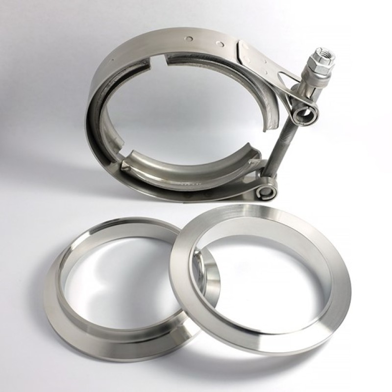 Stainless Bros 603-05010-0002 - 2.0in 304SS V-Band Assembly - 2 Flanges/1 Clamp Stainless Bros 603-05010-0002 - 2.0in 304SS V-Band Assembly - 2 Flanges/1 Clamp