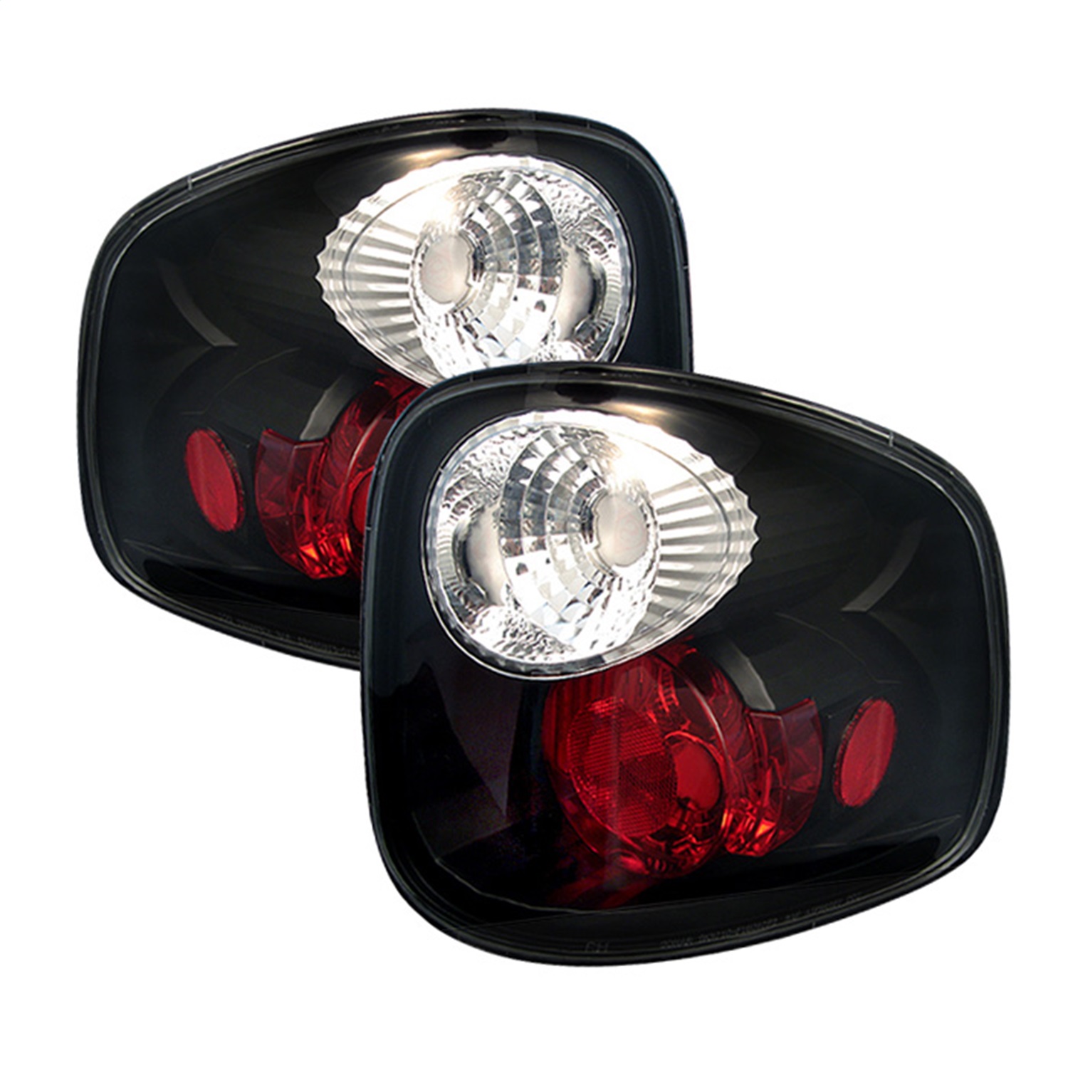 Spyder 5003379 - Ford F150 Flareside 97-03 Euro Style Tail Lights Black ALT-YD-FF15097FS-BK