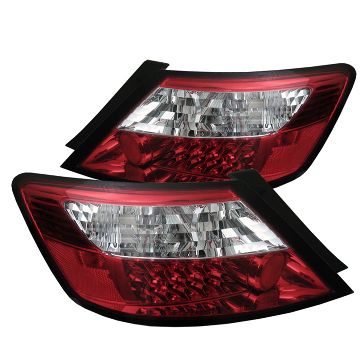 Spyder 5004512 - Honda Civic 06-08 2Dr LED Tail Lights Red Clear ALT-YD-HC06-2D-LED-RC
