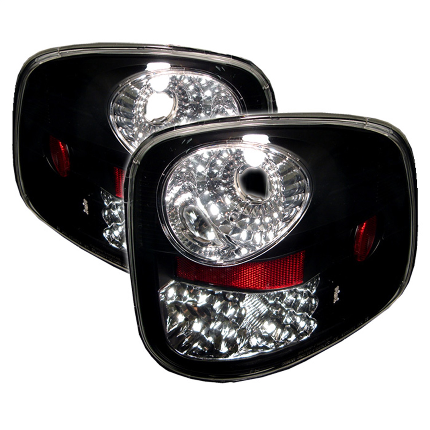 Spyder 5003409 - Ford F150 Flareside 97-03 LED Tail Lights Black ALT-YD-FF15097FS-LED-BK