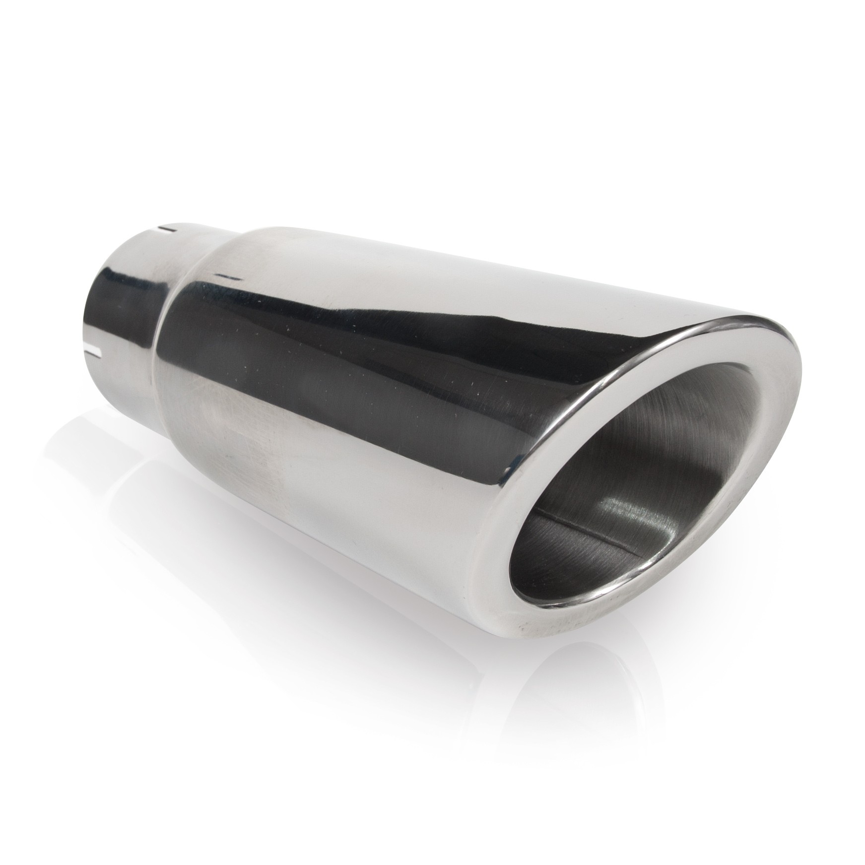 Stainless Works 795300 - Double Wall Slash Cut Exhaust Tip - 4in Body 3in ID