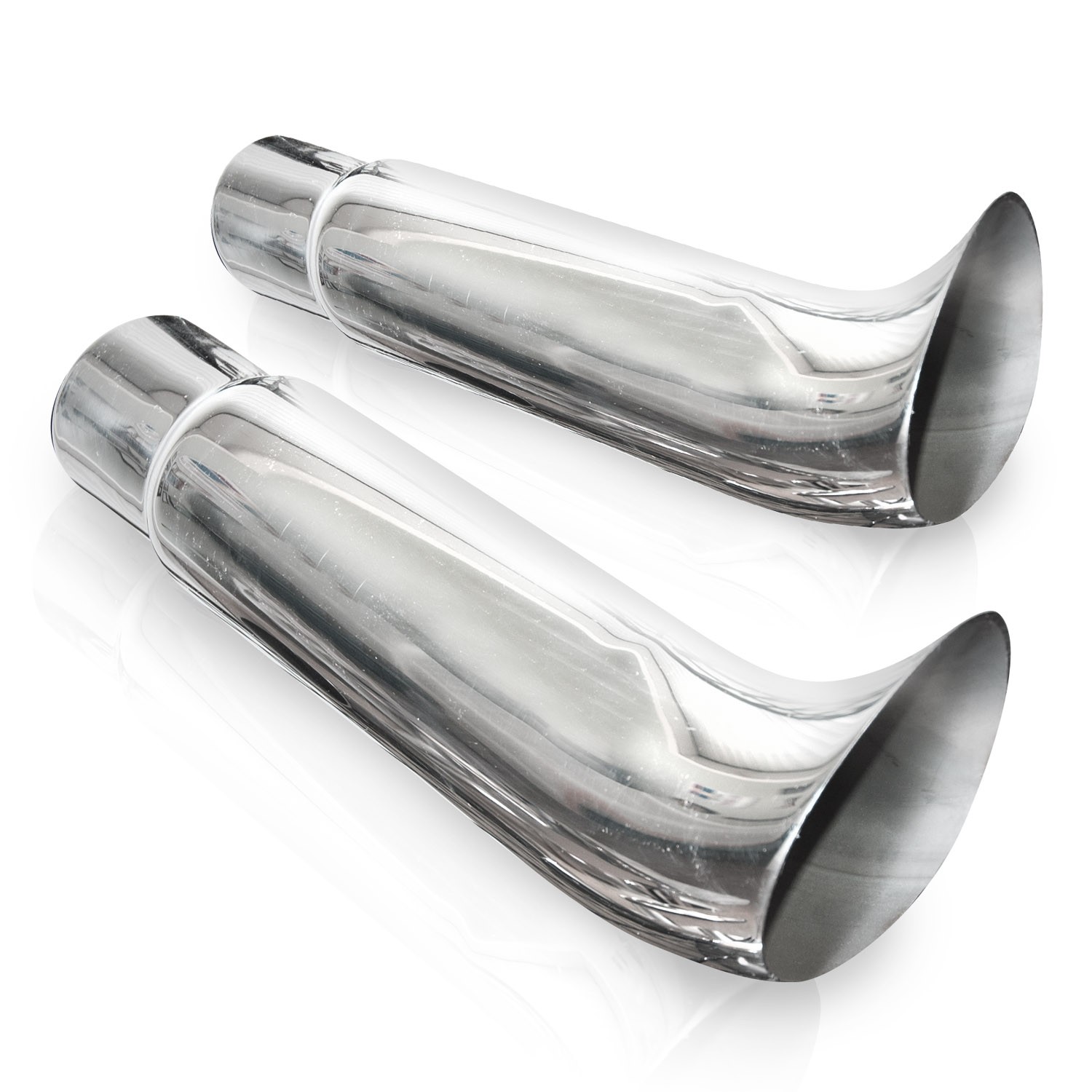 Stainless Works 720250 - Elf Ear Exhaust Tips 2 1/2in Body 2 1/2in ID Inlet Stainless Works 720250 - Elf Ear Exhaust Tips 2 1/2in Body 2 1/2in ID Inlet