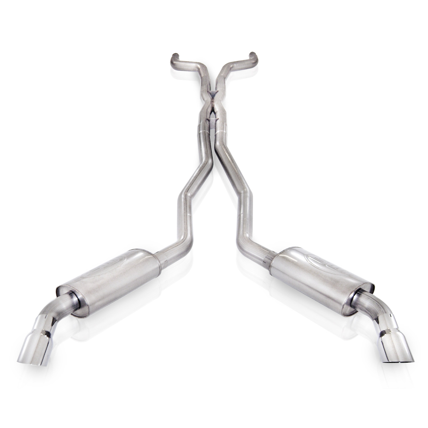 Stainless Works CA10CBC - 2010-15 Camaro 6.2L 3in Exhaust X-Pipe Chambered Turbo Mufflers Polished Tips Stainless Works CA10CBC - 2010-15 Camaro 6.2L 3in Exhaust X-Pipe Chambered Turbo Mufflers Polished Tips