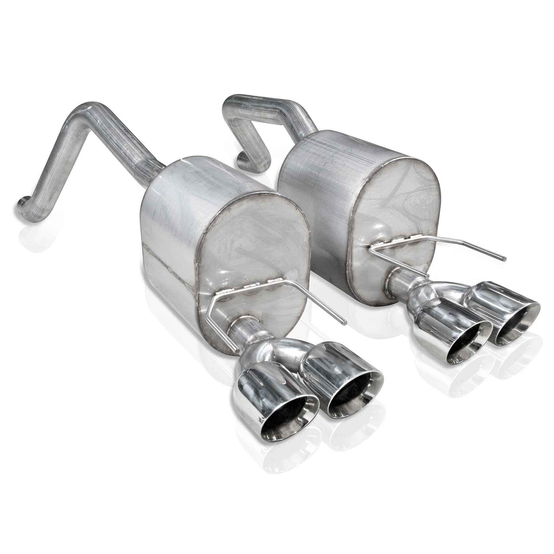 Stainless Works C609CBQUAD - 2009-13 C6 Corvette Axleback 2-1/2in Dual Chambered Turbo Mufflers Quad 4in Tips Stainless Works C609CBQUAD - 2009-13 C6 Corvette Axleback 2-1/2in Dual Chambered Turbo Mufflers Quad 4in Tips