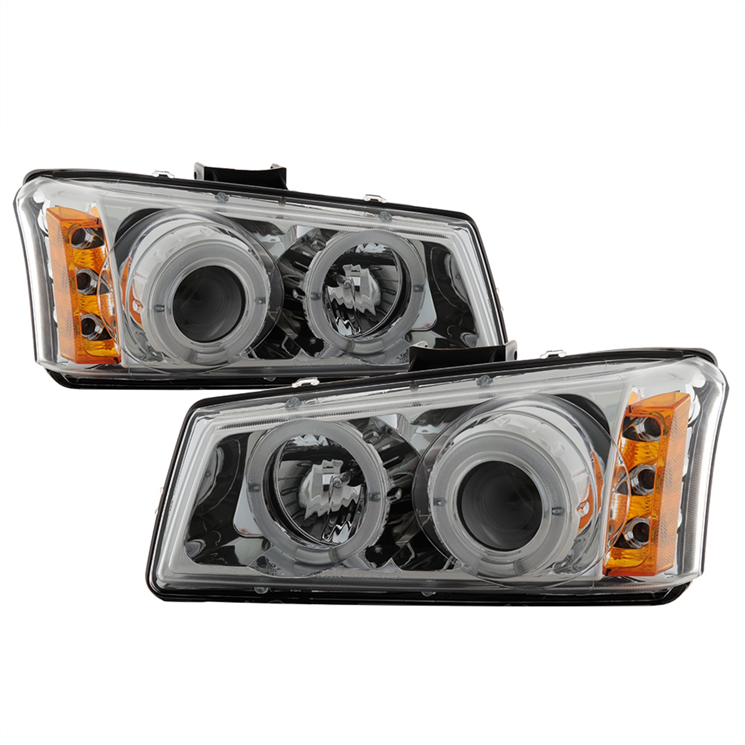 Spyder 5009463 - Chevy Silverado 1500 03-06 Projector Headlights LED Halo LED Ambr Reflctr Ch PRO-YD-CS03-AM-C