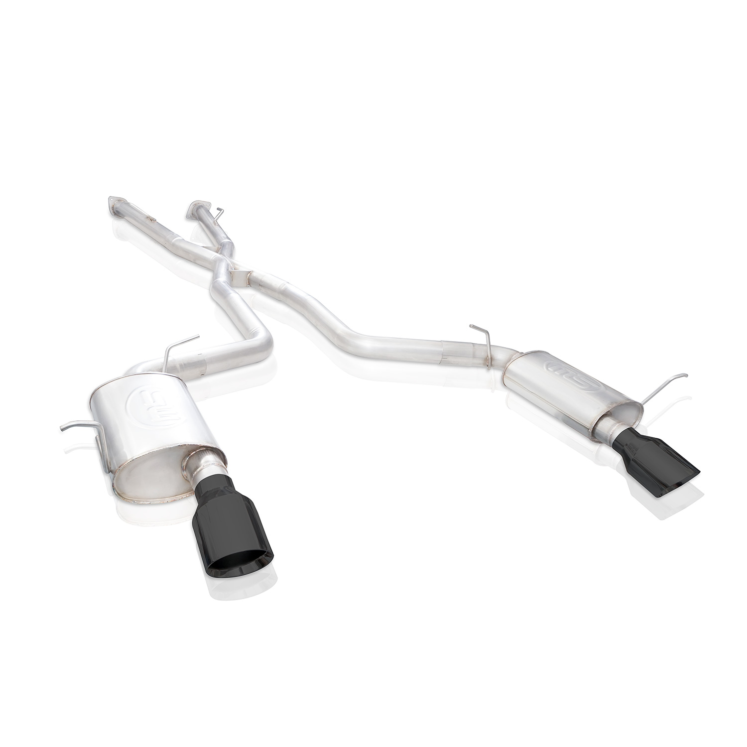 Stainless Works DUR18CBR-B - 18-19 Dodge Durango 6.4L Redline Catback Exhaust w/ Black Tips