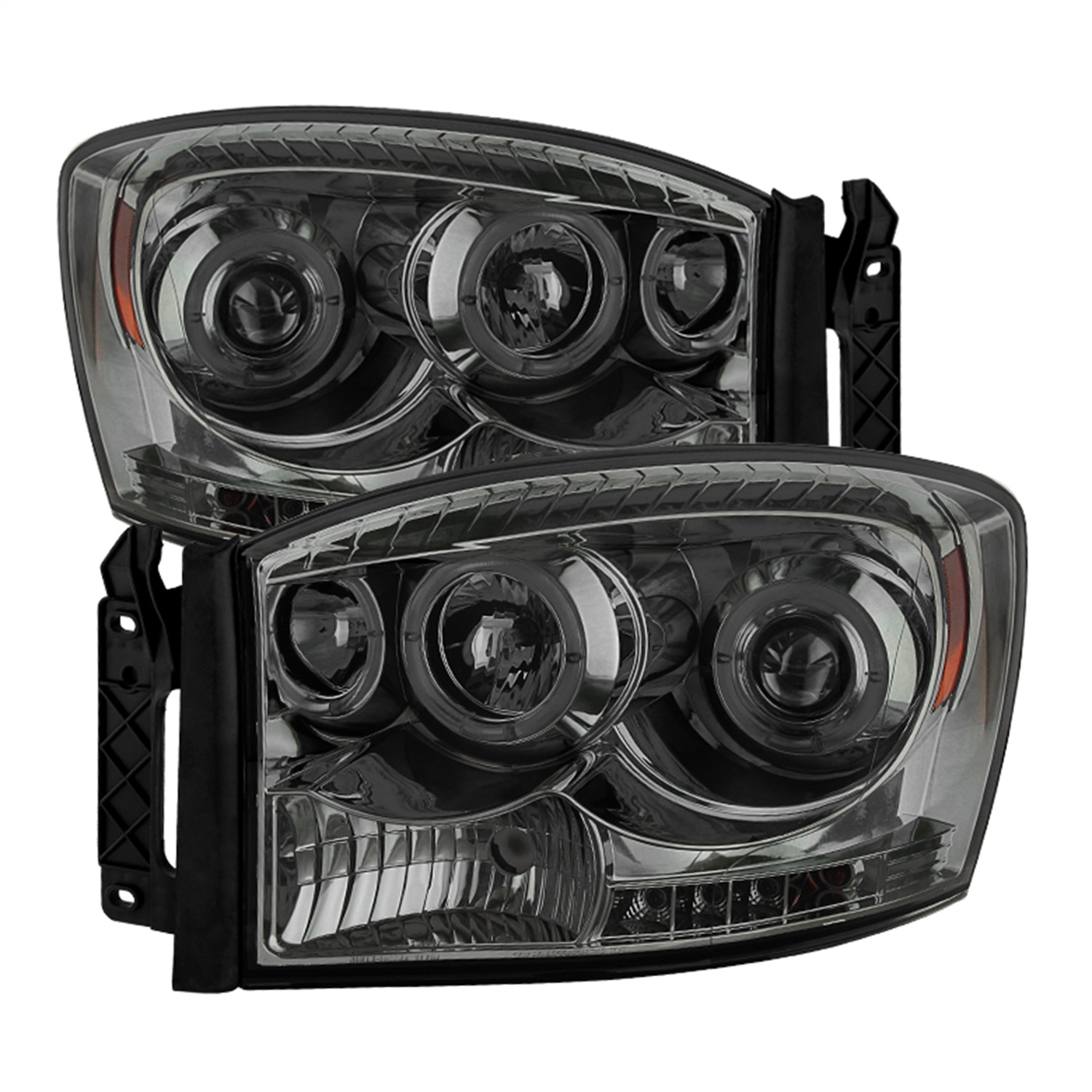 Spyder 5010025 - Dodge Ram 1500 06-08/Ram 2500 06-09 Projector Headlights LED Halo LED Smke PRO-YD-DR06-HL-SM