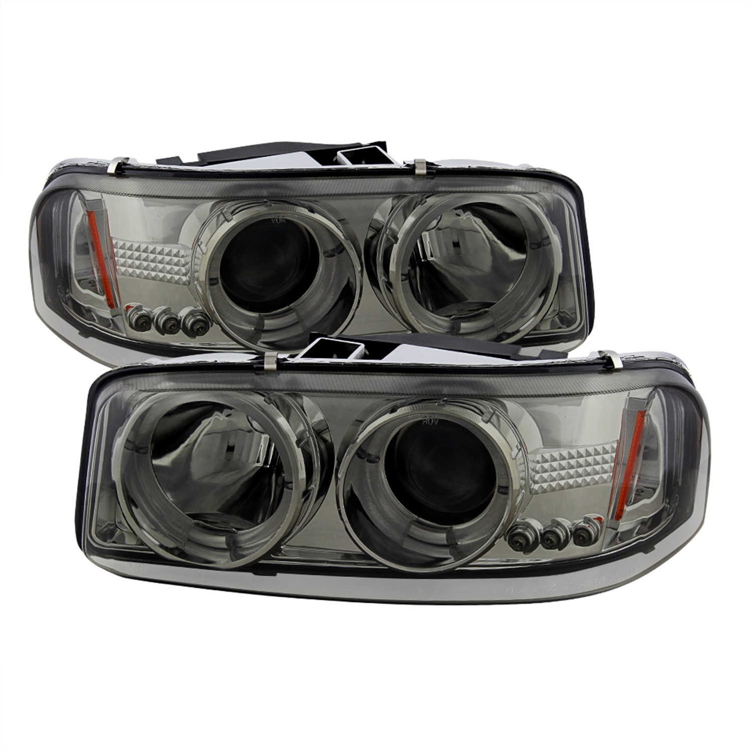 Spyder 5009371 - GMC Sierra 1500/2500/3500 99-06 Projector Headlights LED Halo LED Smoke PRO-YD-CDE00-HL-SMC
