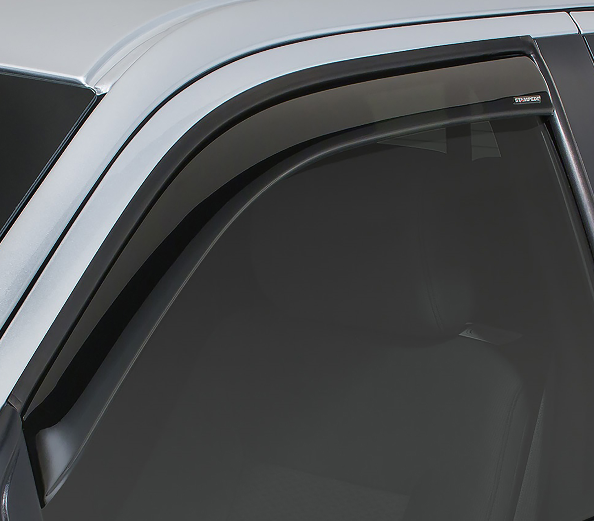 Stampede 41087-2 - Snap-Inz In-Channel Sidewind Deflector, Smoke, 2 pc. for 2015-2021 Chevy Colorado/GMC Canyon; Extended Cab