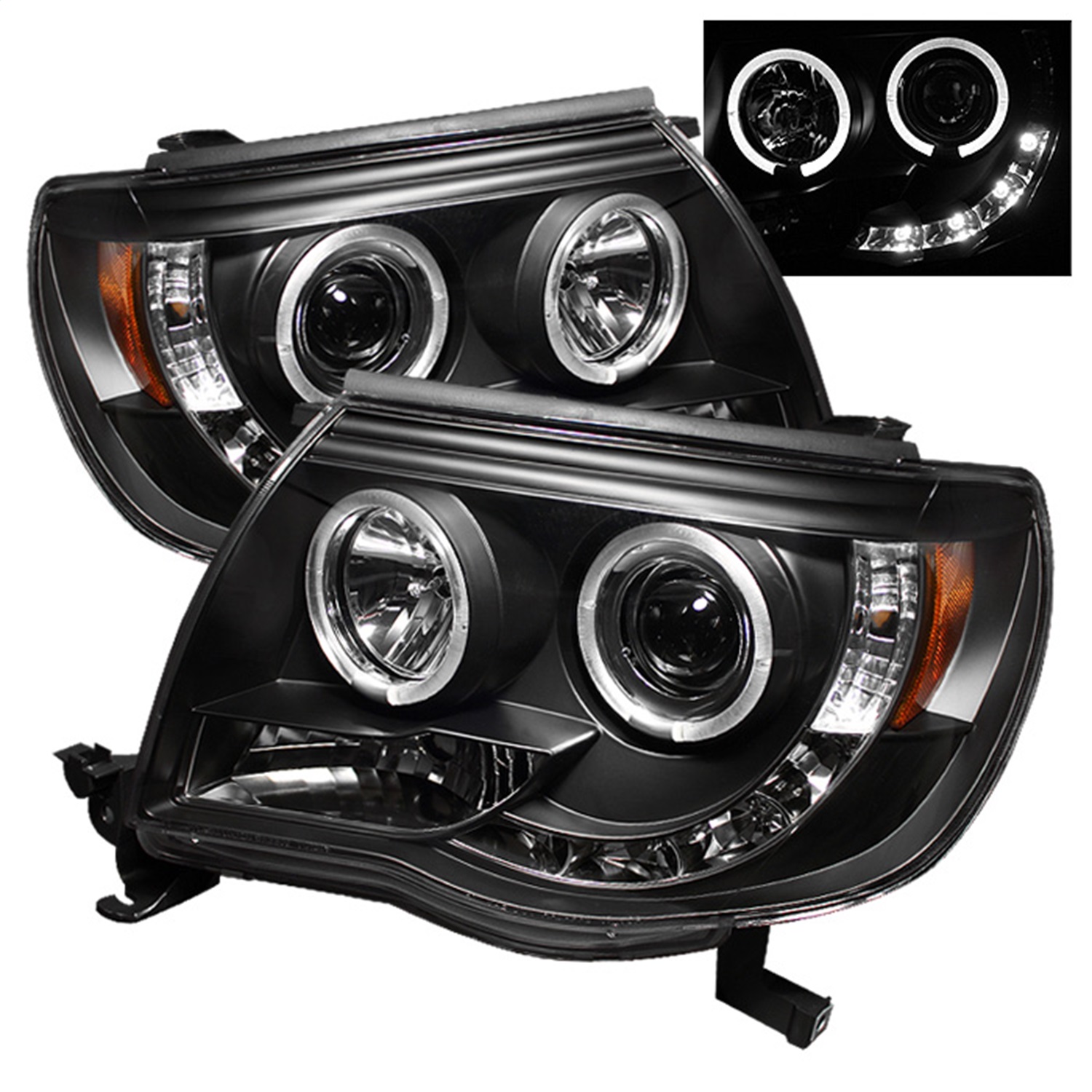 Spyder 5011916 - Toyota Tacoma 05-11 Projector Headlights LED Halo LED Black High H1 Low H1 PRO-YD-TT05-HL-BK Spyder 5011916 - Toyota Tacoma 05-11 Projector Headlights LED Halo LED Black High H1 Low H1 PRO-YD-TT05-HL-BK