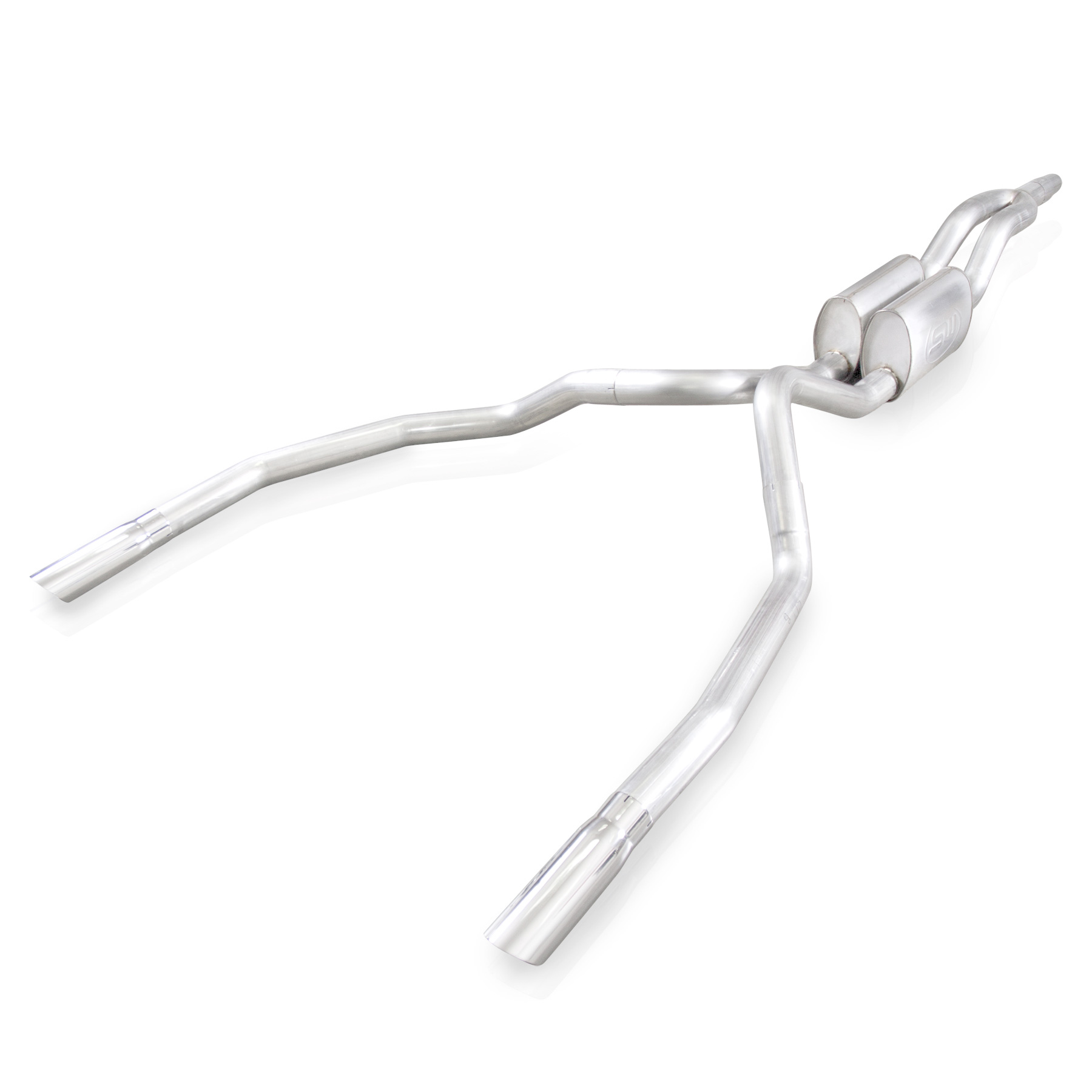 Stainless Works FTR10CBUBY - 2010-14 Ford Raptor 3in Exhaust Y-Pipe S-Tube Mufflers Under Bumper Exit