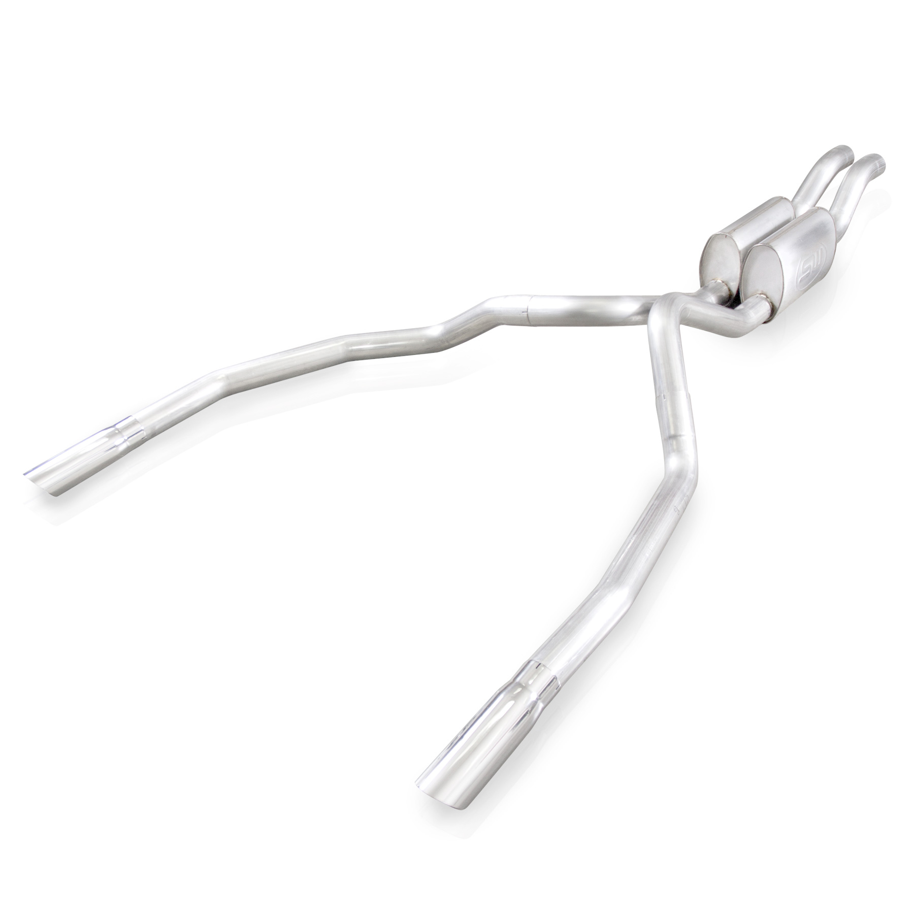 Stainless Works FTR10CBUB - 2010-14 Ford Raptor 3in Exhaust Chambered Mufflers Under Bumper Exit