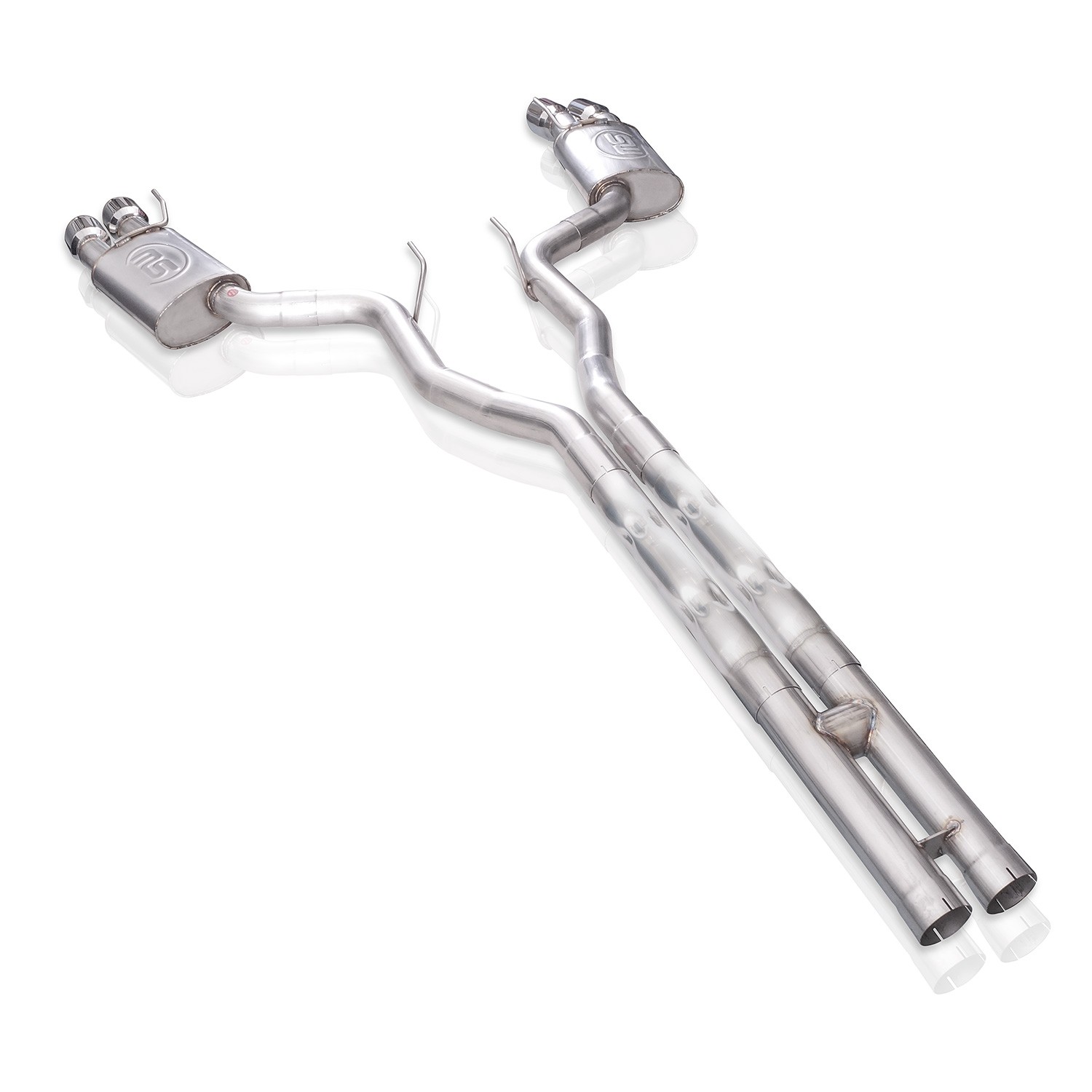Stainless Works M18CBHPCL - 18+ Ford Mustang GT 3in Legend 304SS Catback w/ H-Pipe Quad Polished Tips (No Valve) Stainless Works M18CBHPCL - 18+ Ford Mustang GT 3in Legend 304SS Catback w/ H-Pipe Quad Polished Tips (No Valve)