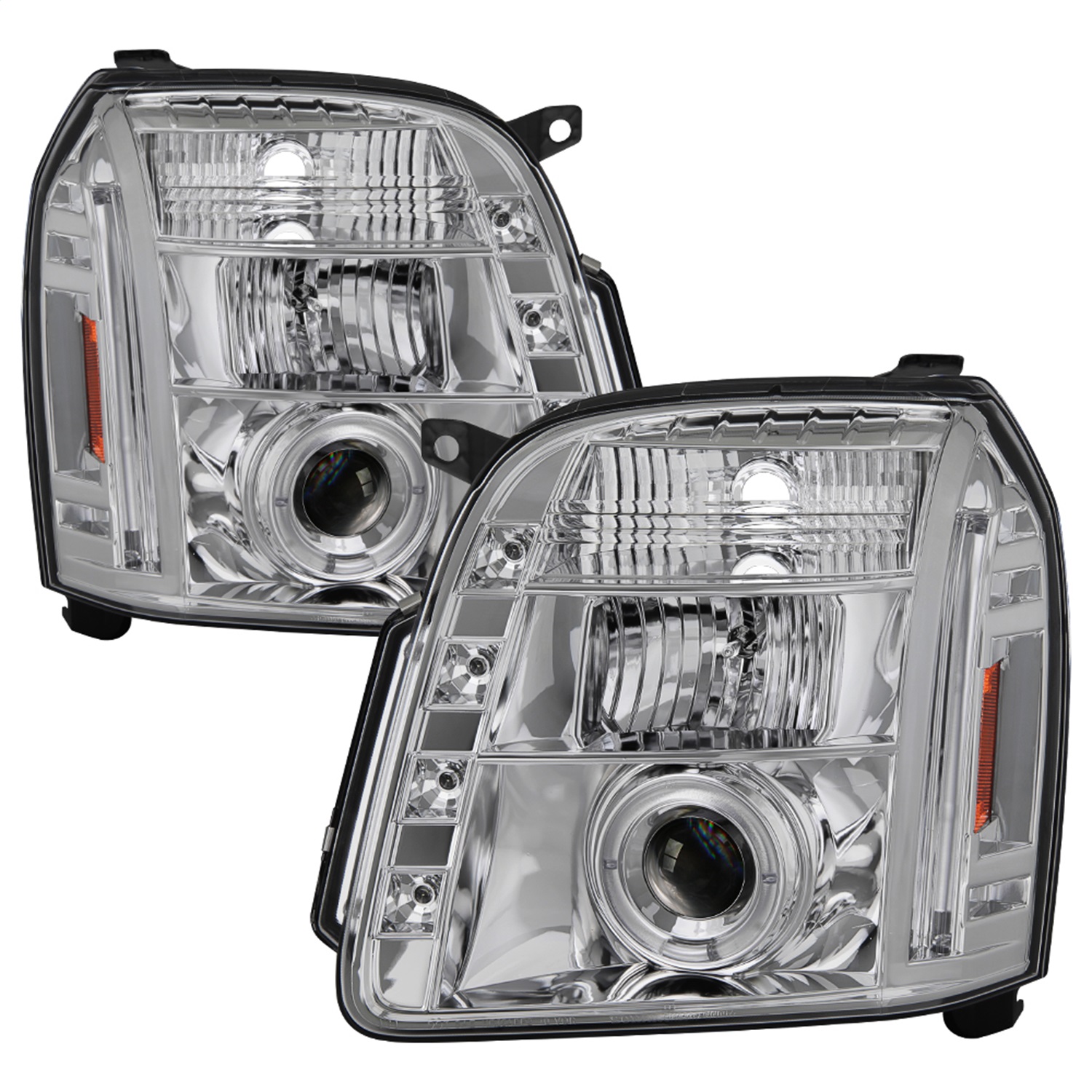Spyder 5029324 - GMC Yukon 07-14/GMC Yukon XL 07-14 Projector Headlights LED Halo LED Chrome PRO-YD-GY07-HL-C