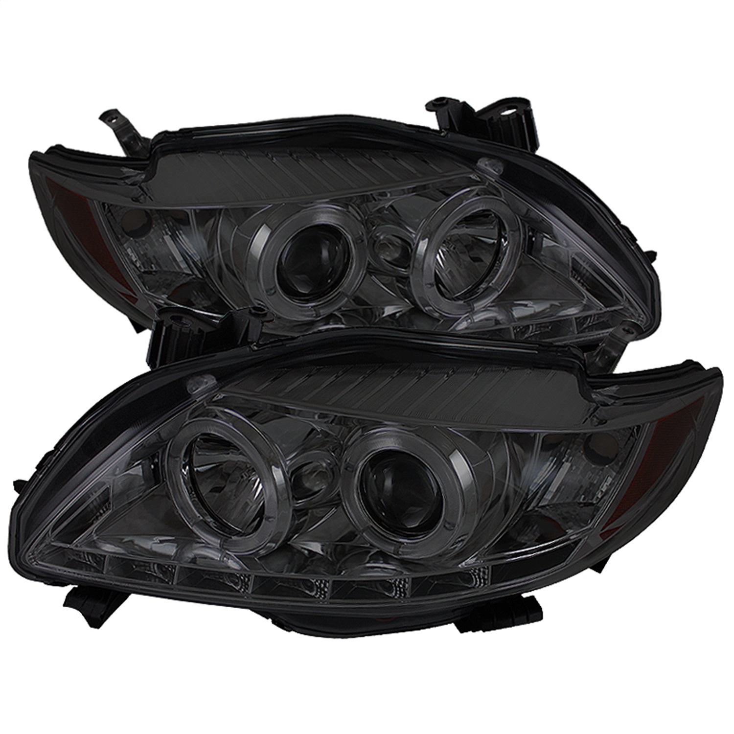 Spyder 5032522 - Toyota Corolla 09-10 Projector Headlights LED Halo DRL Smke High H1 Low H1 PRO-YD-TC09-DRL-SM