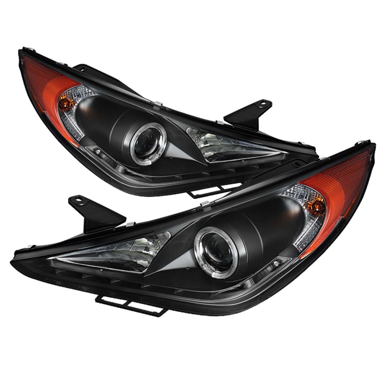 Spyder 5042477 - Hyundai Sonata 11-13 Projector ( Not Fit Hybrid )- LED Halo DRL Blk PRO-YD-HYSON11-DRL-BK