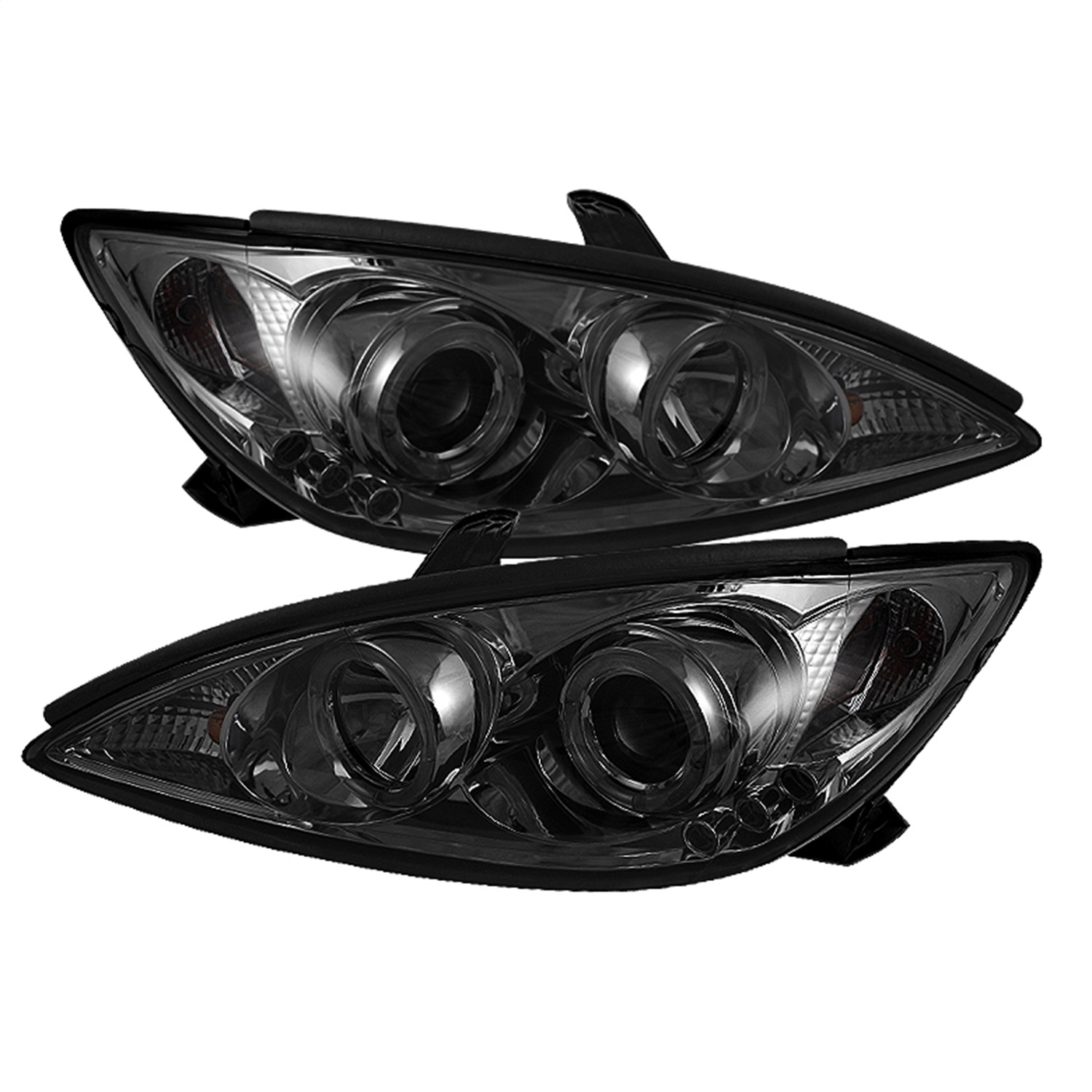 Spyder 5064325 - Toyota Camry 02-06 Projector Headlights LED Halo LED Smoke High H1 Low H1 PRO-YD-TCAM02-HL-SM