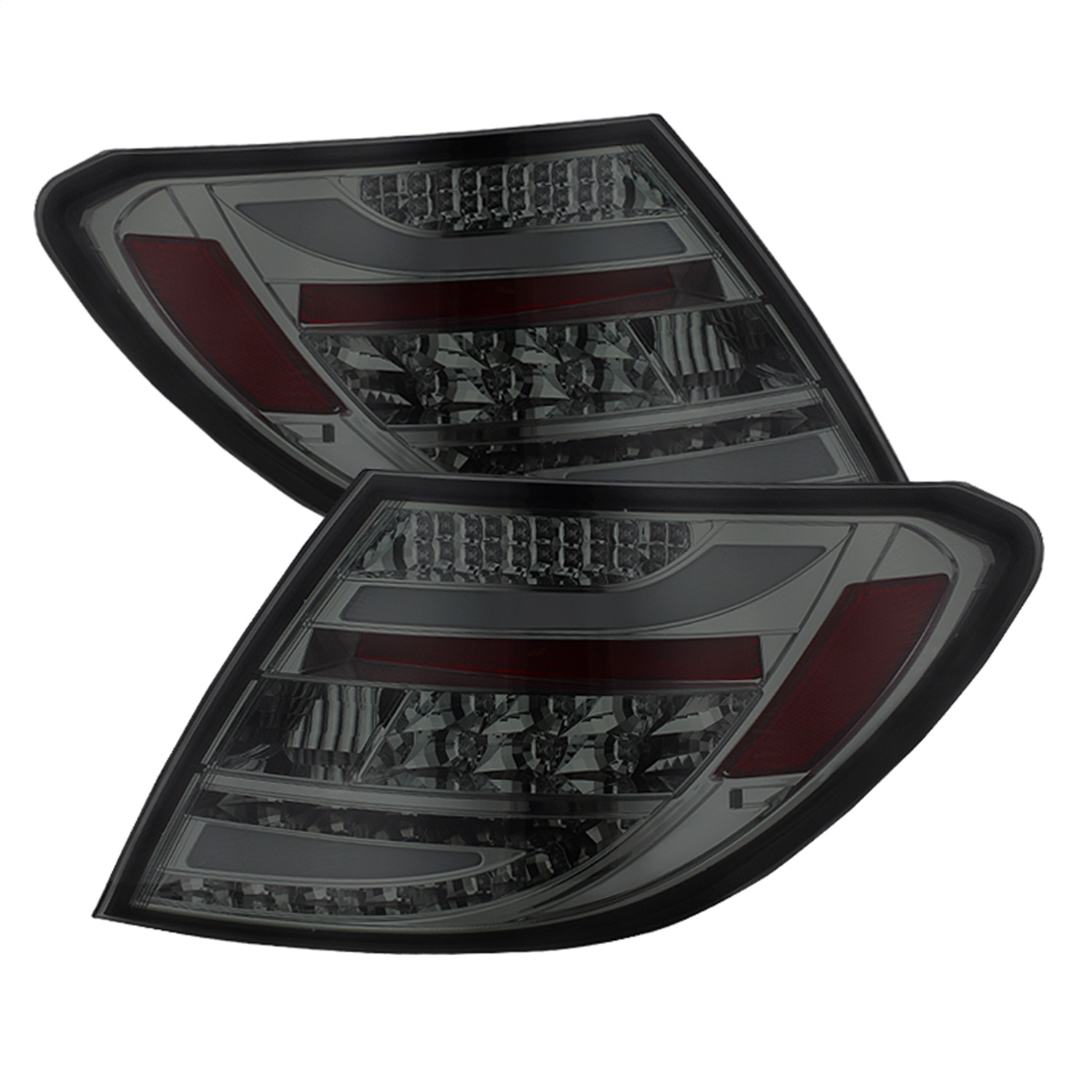 Spyder 5072696 - Mercedes Benz W204 C-Class 08-11 LED Tail Lights Incandescent - Smke ALT-YD-MBZC08-LED-SM