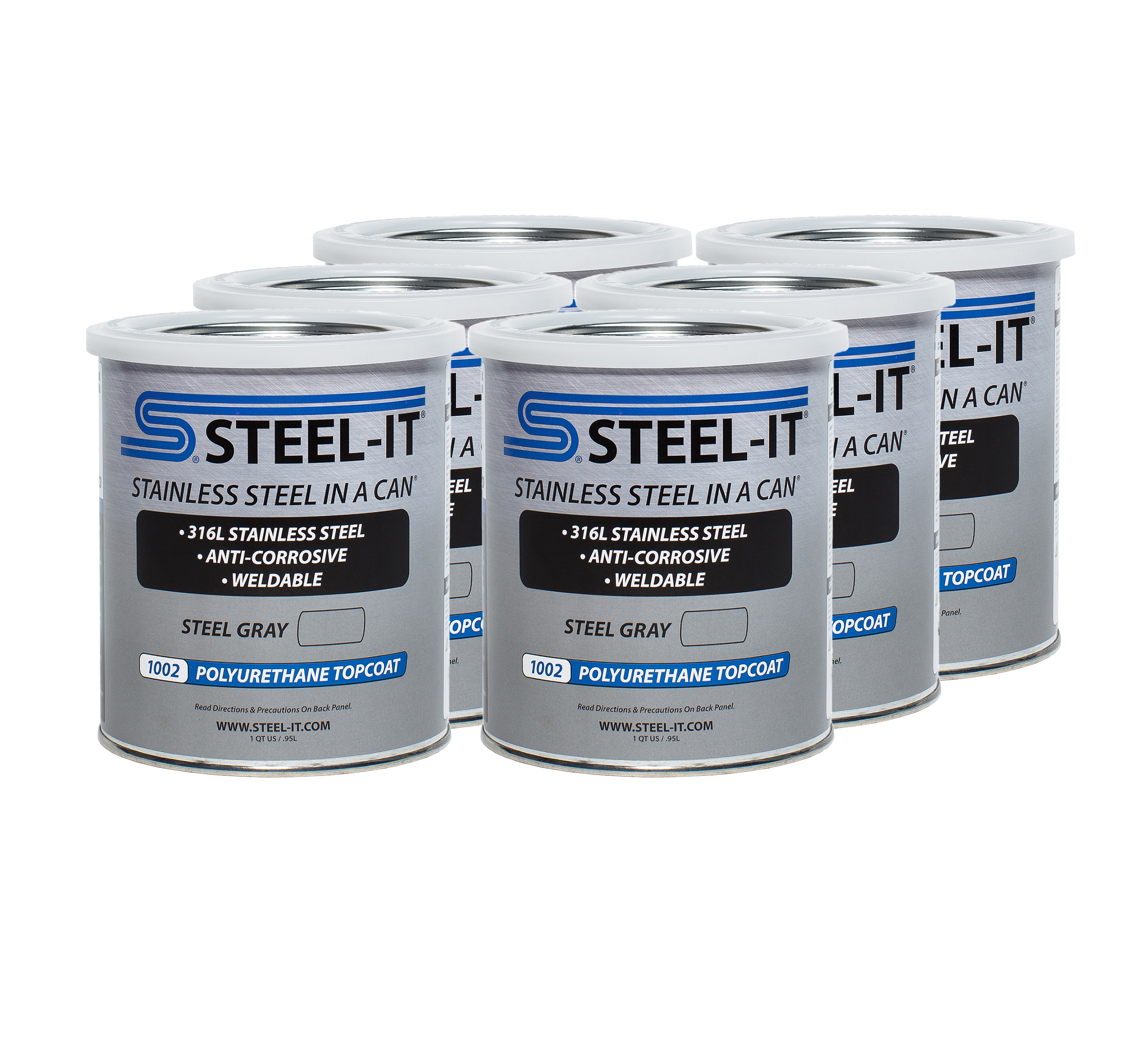 Steel-It CASE1002Q - Steel Gray Polyurethane Case 6 x 1 Quart Steel-It CASE1002Q - Steel Gray Polyurethane Case 6 x 1 Quart