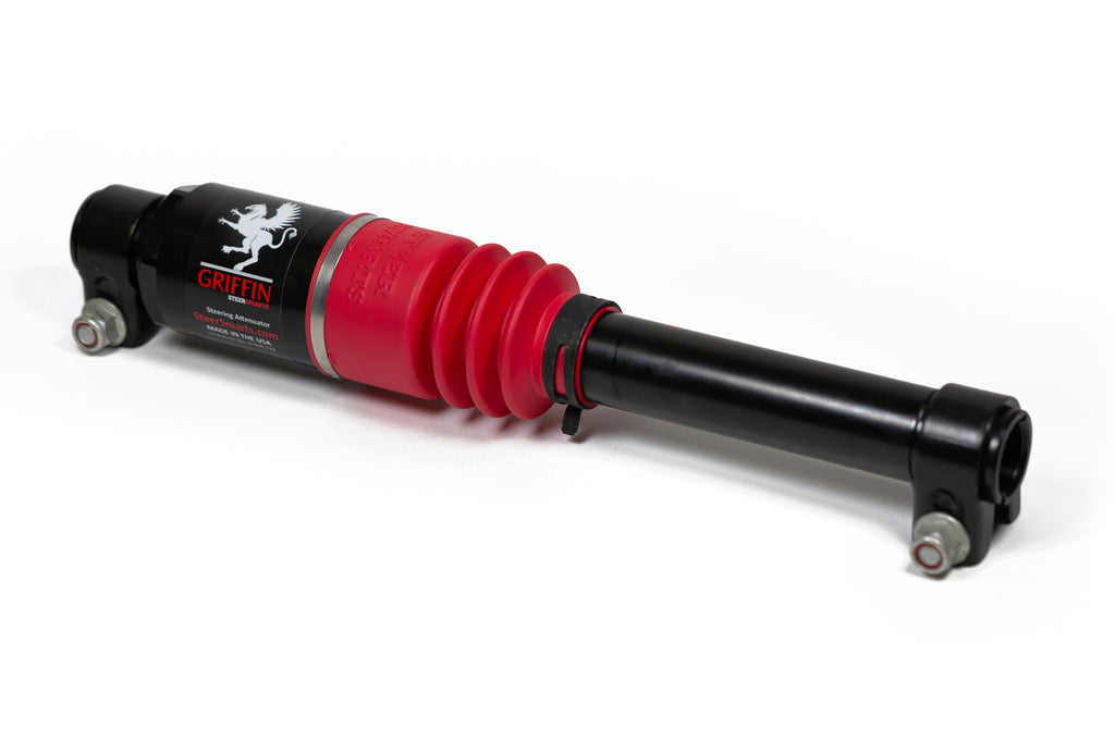 Steer Smarts 07098002 - Jeep Steering Attenuator Upgrade for XD Drag Links Griffin XD For 07-24 Wrangler JK/JL, Gladiator Red Bellow Steer Smarts 07098002 - Jeep Steering Attenuator Upgrade for XD Drag Links Griffin XD For 07-24 Wrangler JK/JL, Gladiator Red Bellow