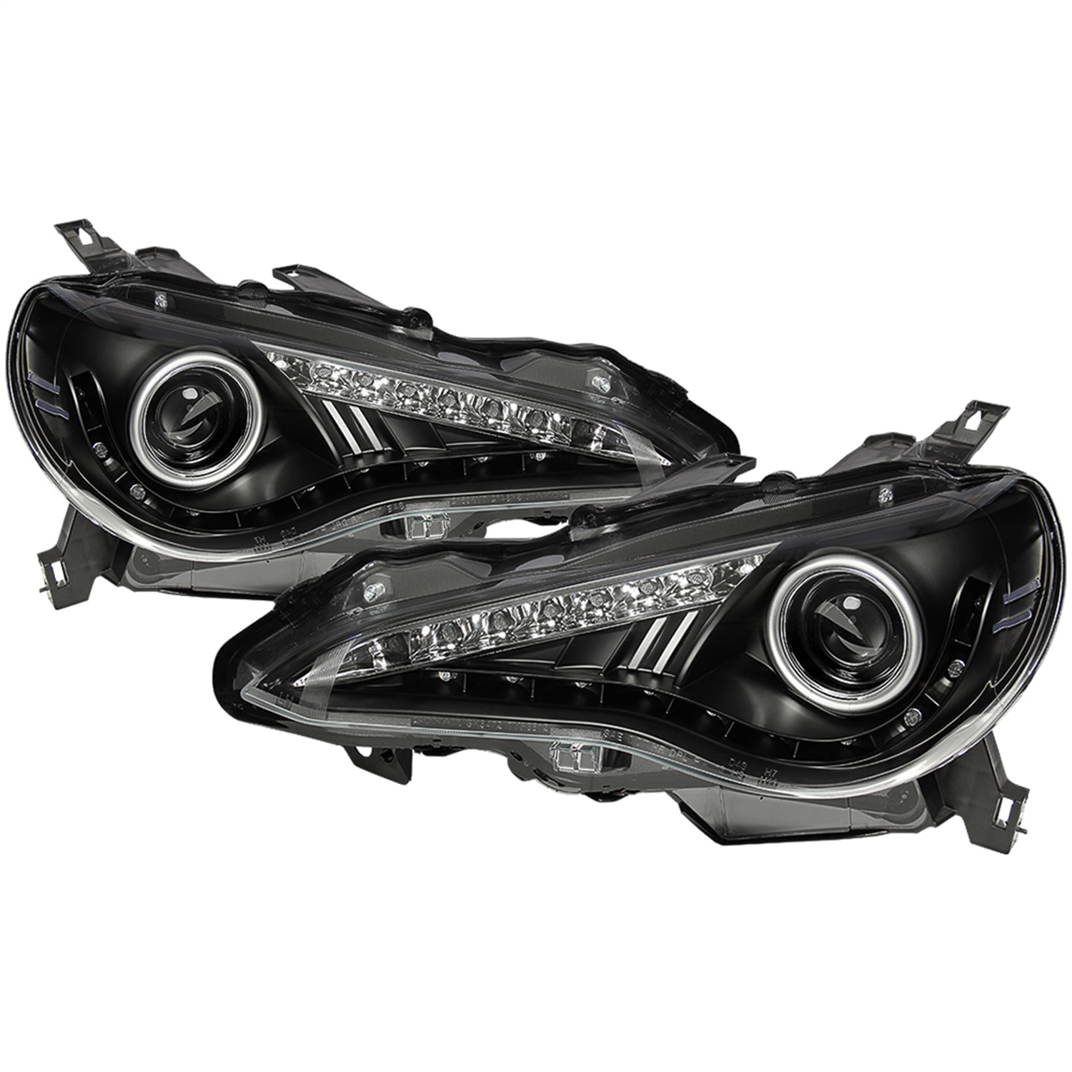 Spyder 5075413 - Scion FRS 12-14 Projector Headlights DRL LED Black PRO-YD-SFRS12-BK