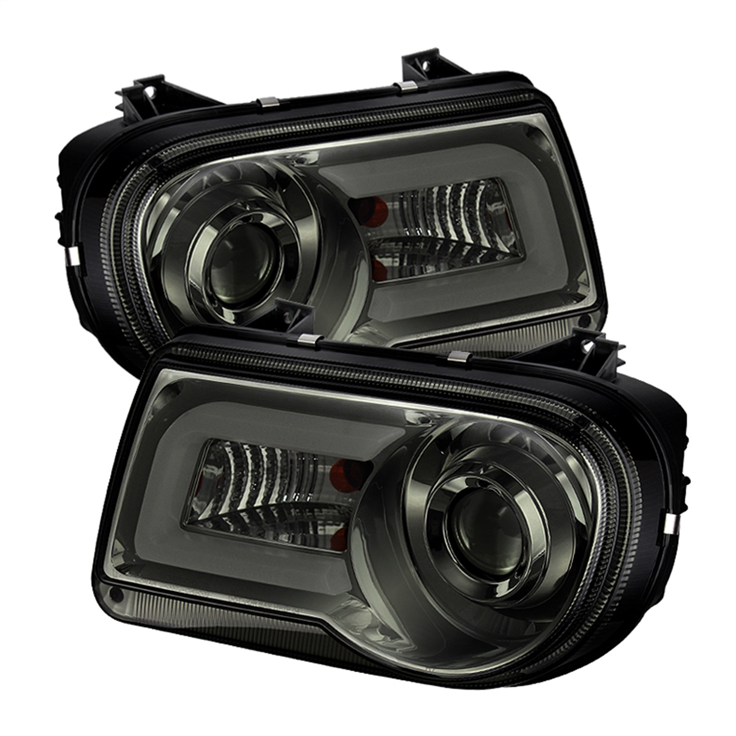 Spyder 5075673 - Chrysler 300C 05-10 Projector Headlights LED DRL Smoke High/Low H7 PRO-YD-C300C-DRL-SM