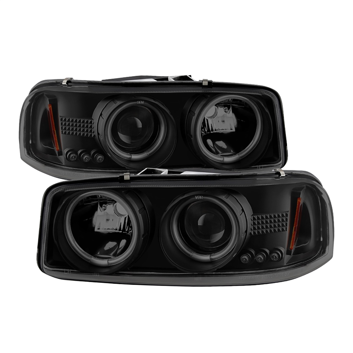Spyder 5078704 - GMC Sierra 1500/2500 99-06 Projector Headlights CCFL Halo LED Blk Smke PRO-YD-CDE00-CCFL-BSM