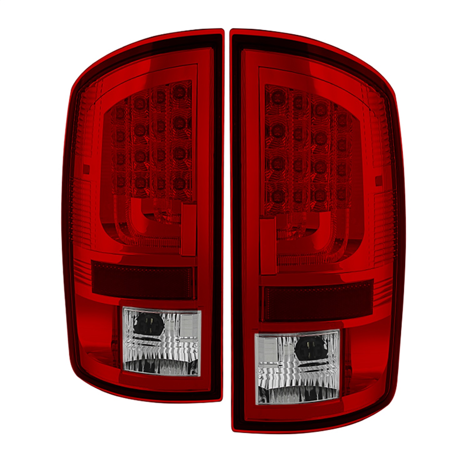 Spyder 5081971 - Dodge Ram 07-08 1500 Version 2 LED Tail Lights - Red Clear ALT-YD-DRAM06V2-LED-RC