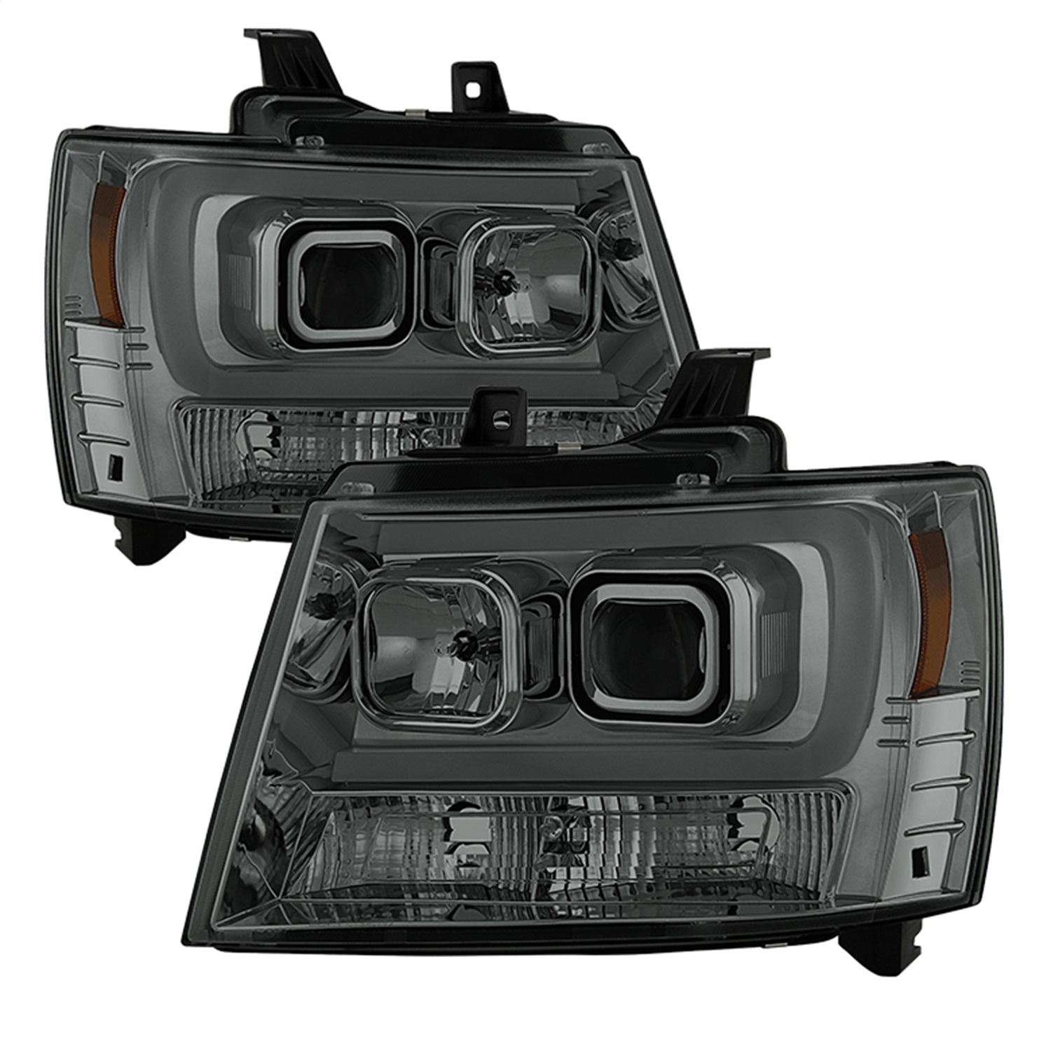 Spyder 5082589 - 07-14 Chevy Suburban/1500/2500/Tahoe V2 Projector Headlights Smoke PRO-YD-CSUB07V2-DRL-SM