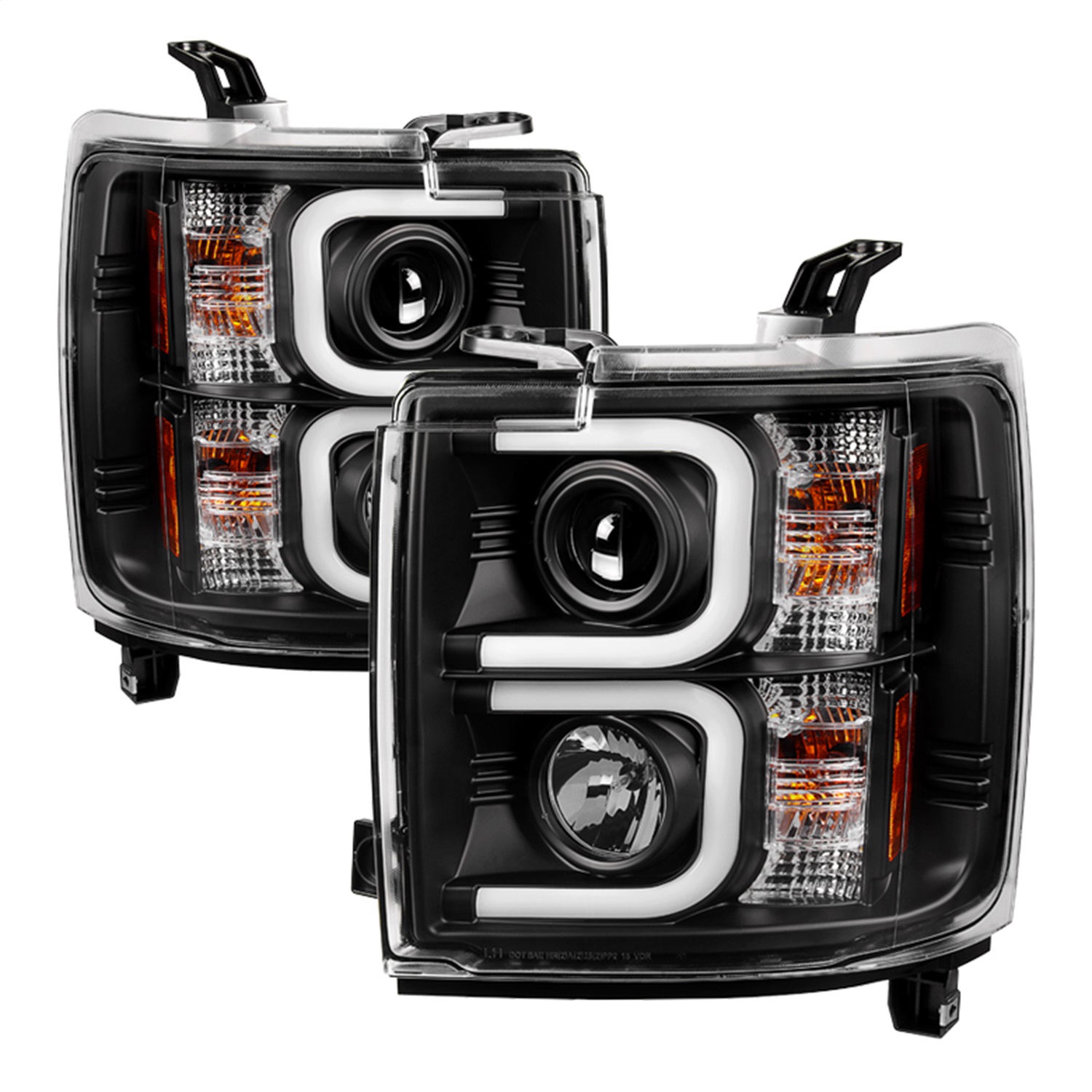 Spyder 5081032 - Chevy Silverado 2014-16 2500 HD Projector Headlights Light Bar DRL Blk PRO-YD-CSHD14-LBDRL-BK Spyder 5081032 - Chevy Silverado 2014-16 2500 HD Projector Headlights Light Bar DRL Blk PRO-YD-CSHD14-LBDRL-BK