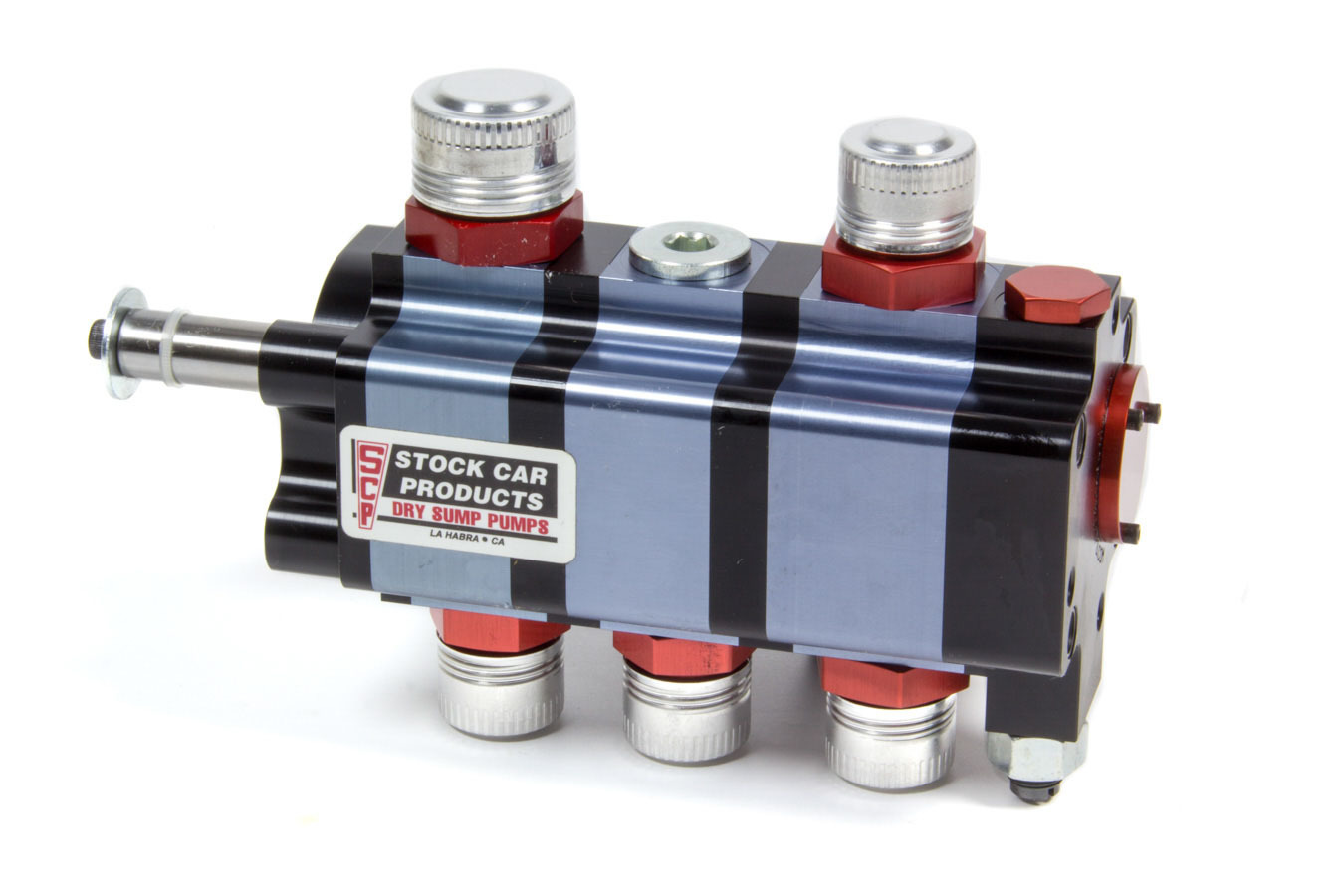 Stock Car Prod-Oil Pumps SCP-201A - 3 Stage Dry Sump Pump SBC Engine Mount Stock Car Prod-Oil Pumps SCP-201A - 3 Stage Dry Sump Pump SBC Engine Mount