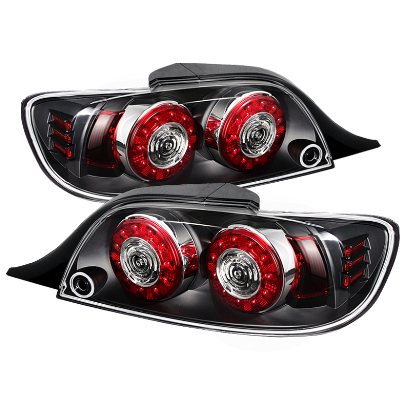 Spyder 5081209 - Xtune Mazda Rx-8 04-08 LED Tail Lights Black ALT-ON-MRX804-LED-BK