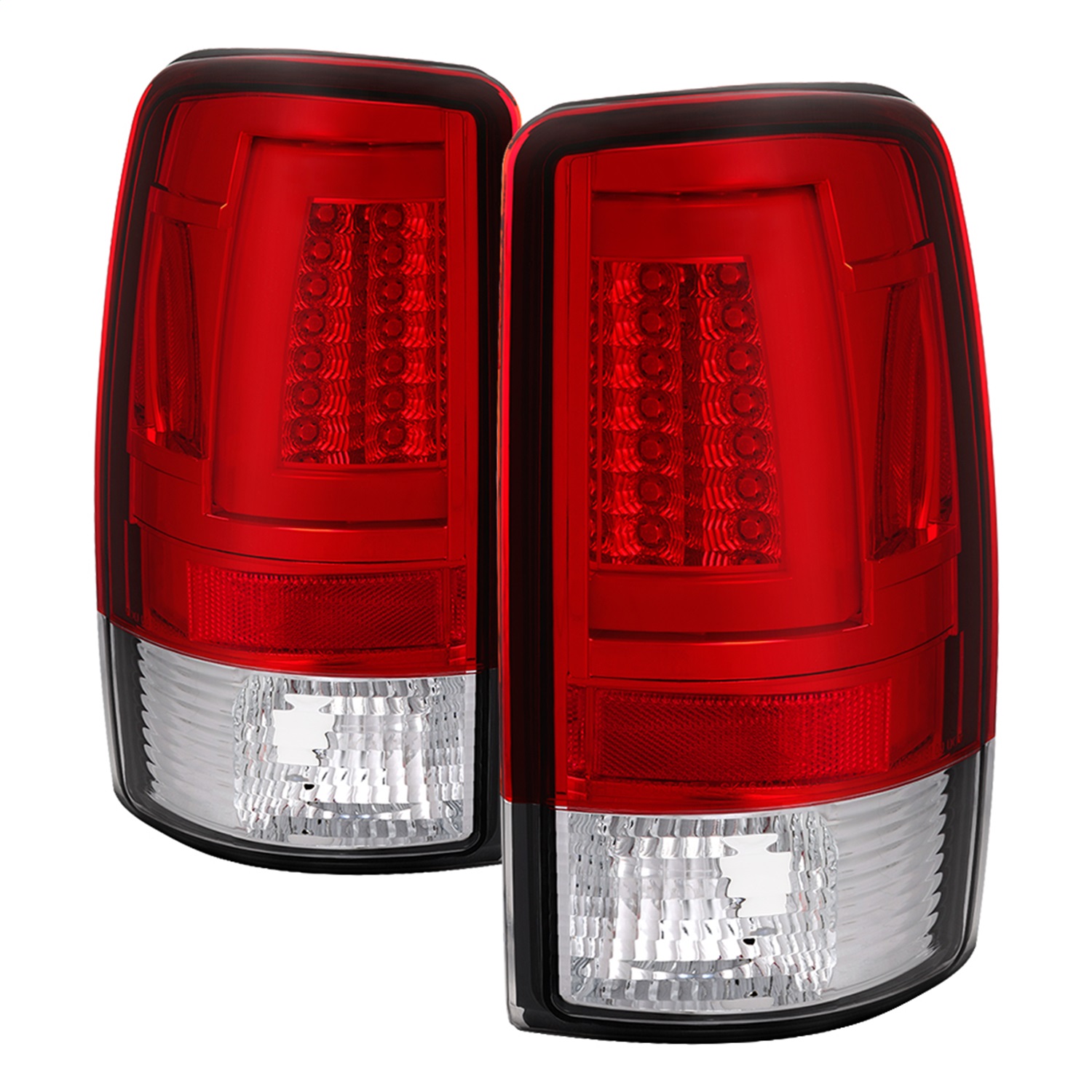 Spyder 5084163 - 00-06 Chevy Suburban 1500/2500 V2 Light Bar LED Tail Lights -Red Clr (ALT-YD-CD00V2-LBLED-RC)