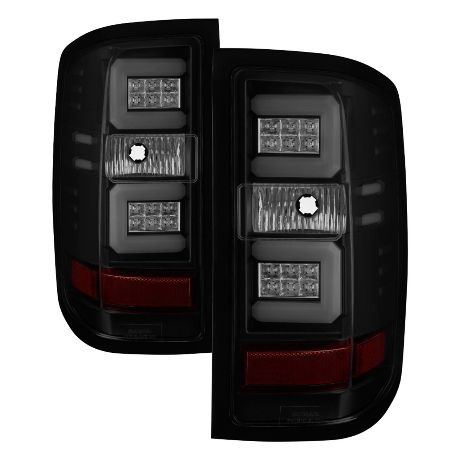 Spyder 5083739 - Chevy Silverado 16-17 Light Bar LED Tail Lights - Black Smoke ALT-YD-CS16-LED-BSM