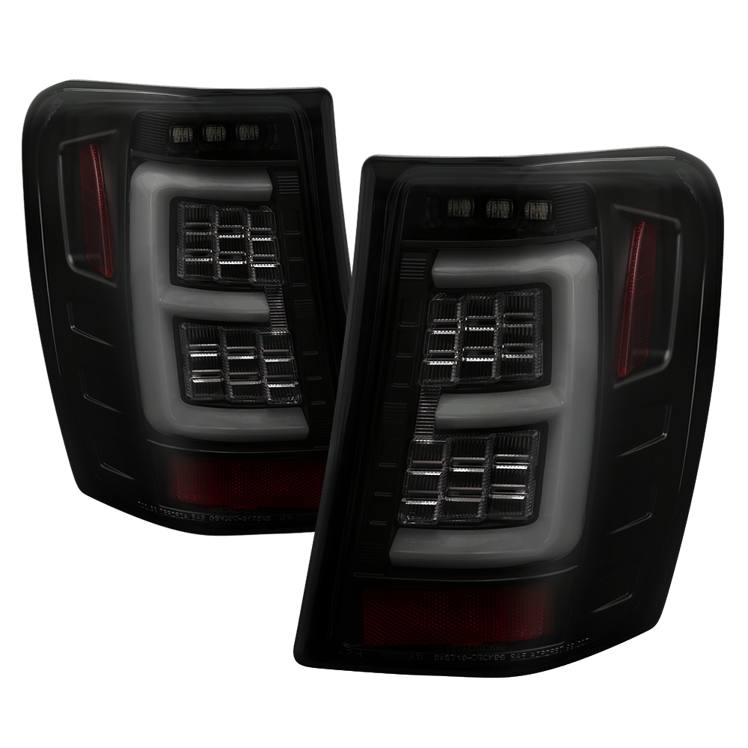 Spyder 5086150 - 99-04 Jeep Grand Cherokee - Light Bar Led Tail Lights - Black Smoke - ALT-YD-JGC99V3-BSM