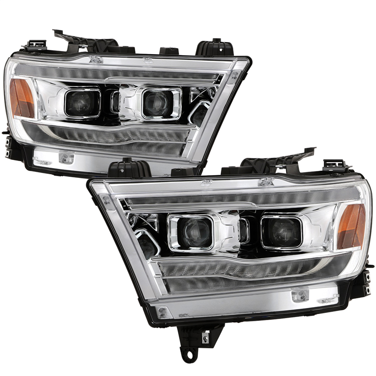 Spyder 5087638 - Dodge Ram 19-20 Halogen Model Only Projector Headlights Chrome PRO-YD-DR19HALAP-SEQ-C Spyder 5087638 - Dodge Ram 19-20 Halogen Model Only Projector Headlights Chrome PRO-YD-DR19HALAP-SEQ-C