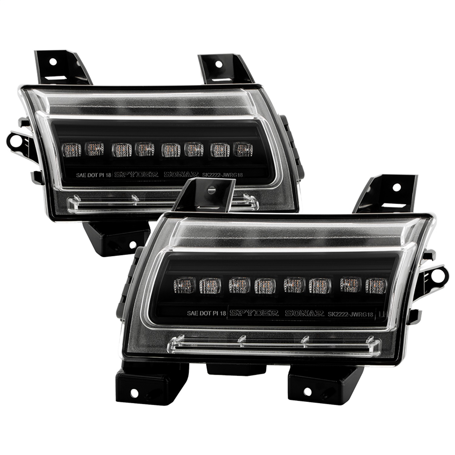 Spyder 5088543 - 18-20 Jeep Wrangler Front Fender LED Lights - Black (CCL-YD-JW18-SEQ-BK) Spyder 5088543 - 18-20 Jeep Wrangler Front Fender LED Lights - Black (CCL-YD-JW18-SEQ-BK)