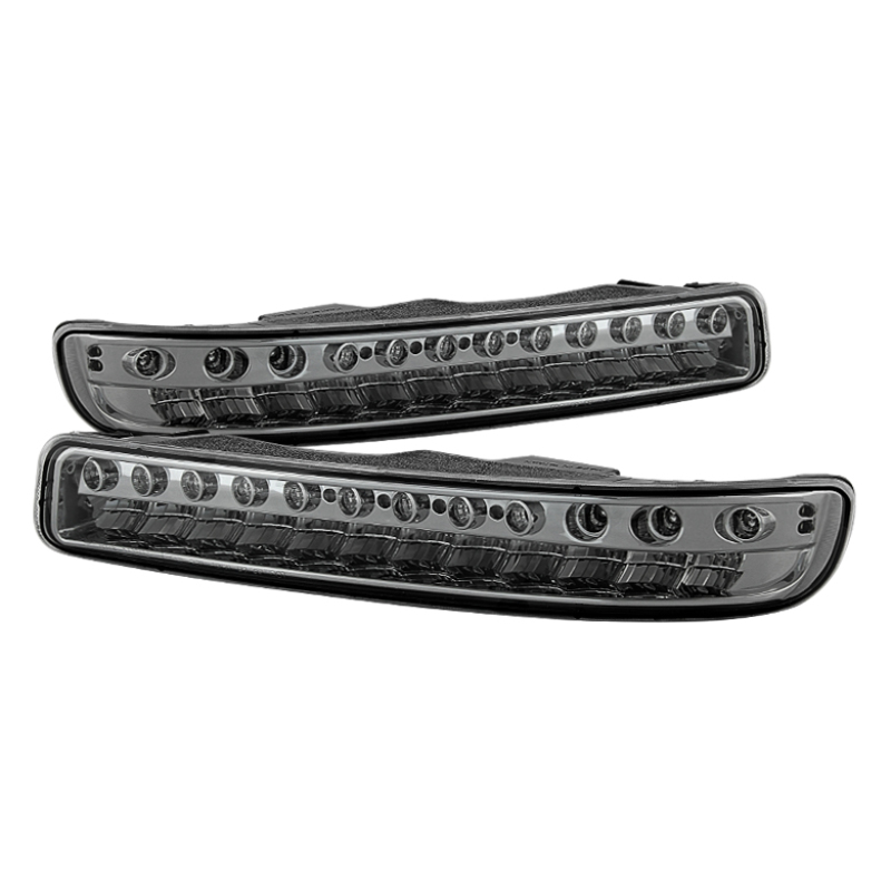 Spyder 9027130 - Xtune GMC Sierra 99-06 Full LED Bumper Lights Smoke CBL-JH-GS99-LED-SM