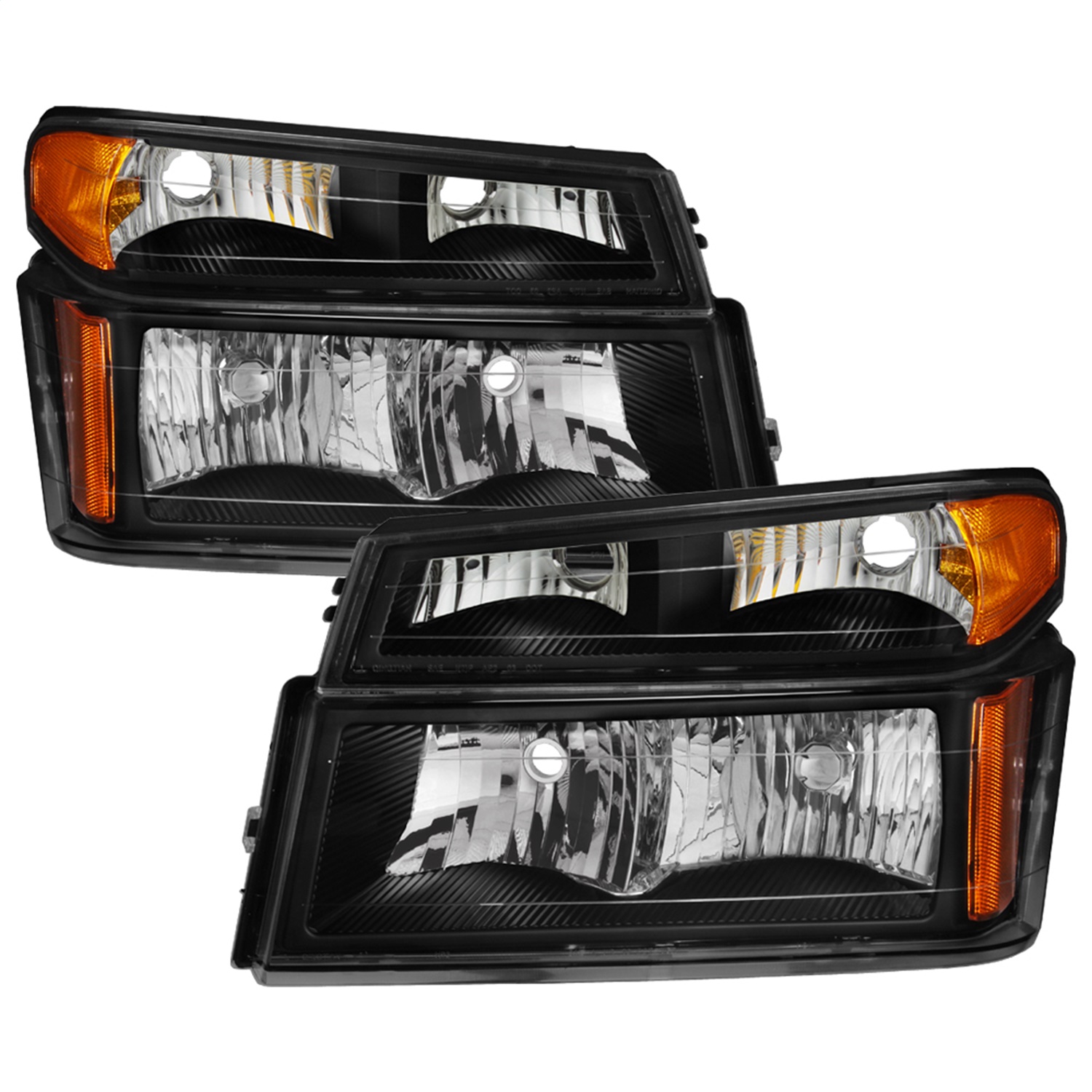 Spyder 9032110 - Xtune Chevy Colorado 04-12 OEM Headlights w/ Bumper Lights Black HD-JH-CCOL04-SET-BK Spyder 9032110 - Xtune Chevy Colorado 04-12 OEM Headlights w/ Bumper Lights Black HD-JH-CCOL04-SET-BK